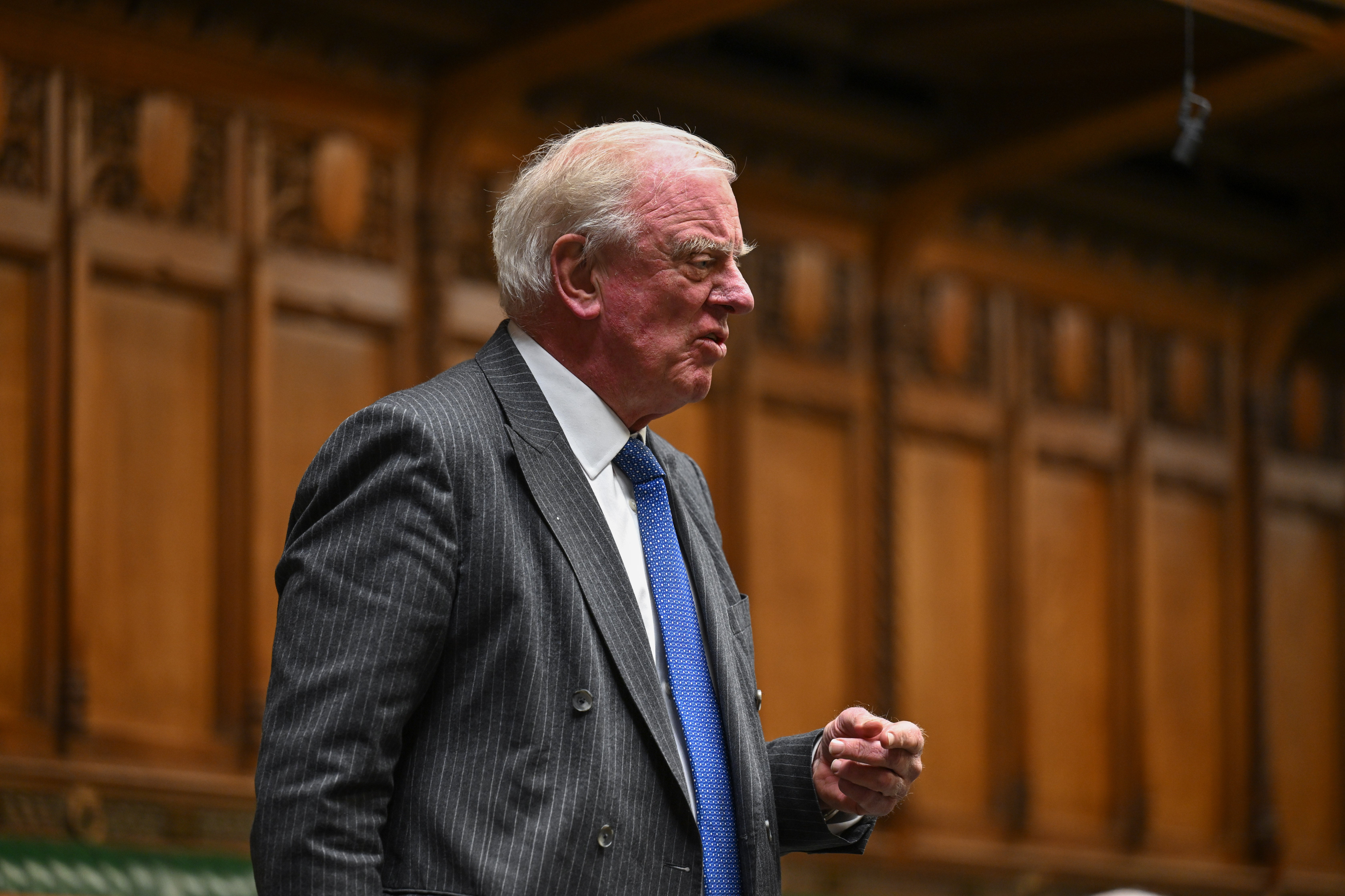 Sir Edward Leigh and Martin Vickers both fell to their knees on the Commons chamber, as they urged transport ministers to green-light a railway link from Grimsby to the capital