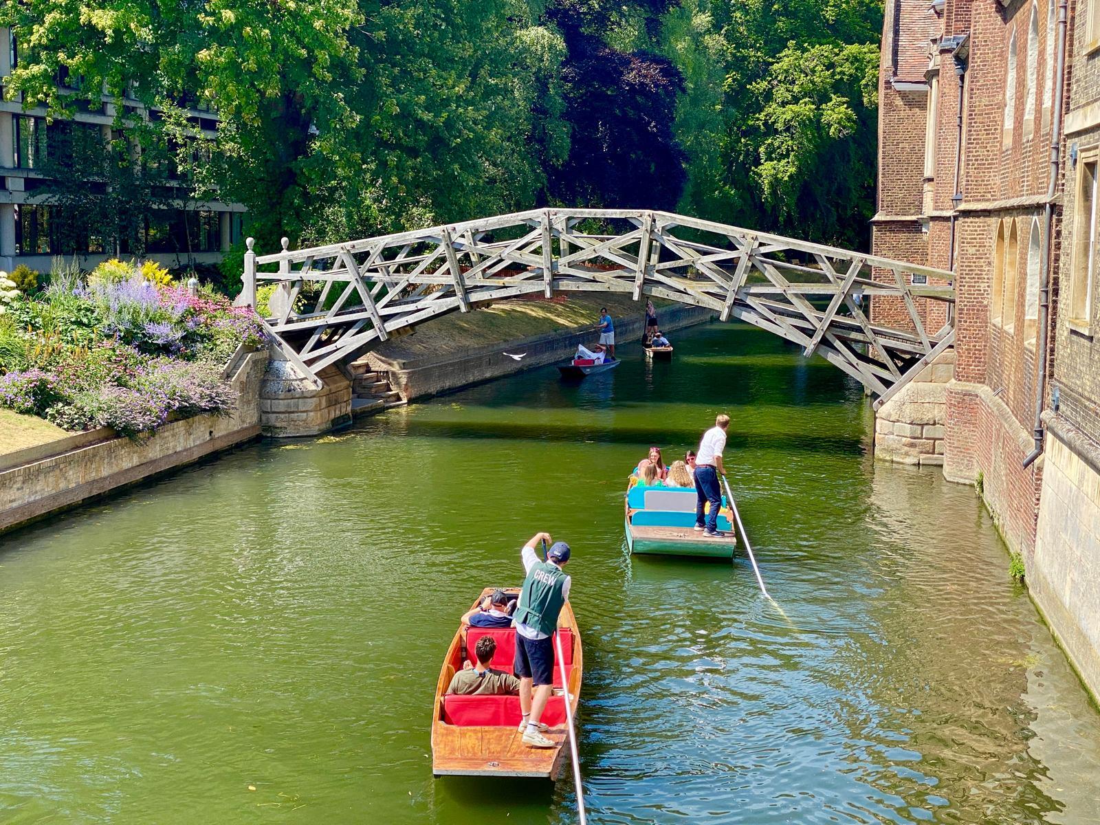 Pole to pole: punting on the Cam at the Mathematical Bridge