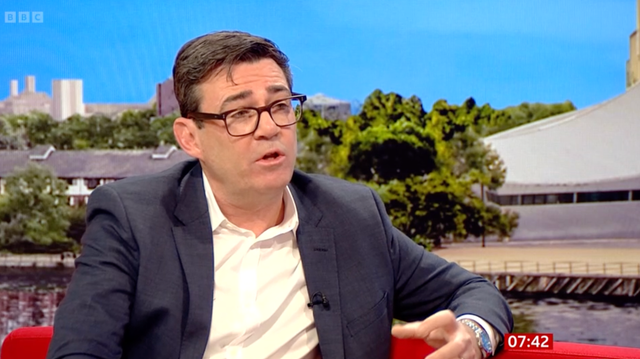 <p>Andy Burnham refused to rule out challenging Starmer as PM</p>