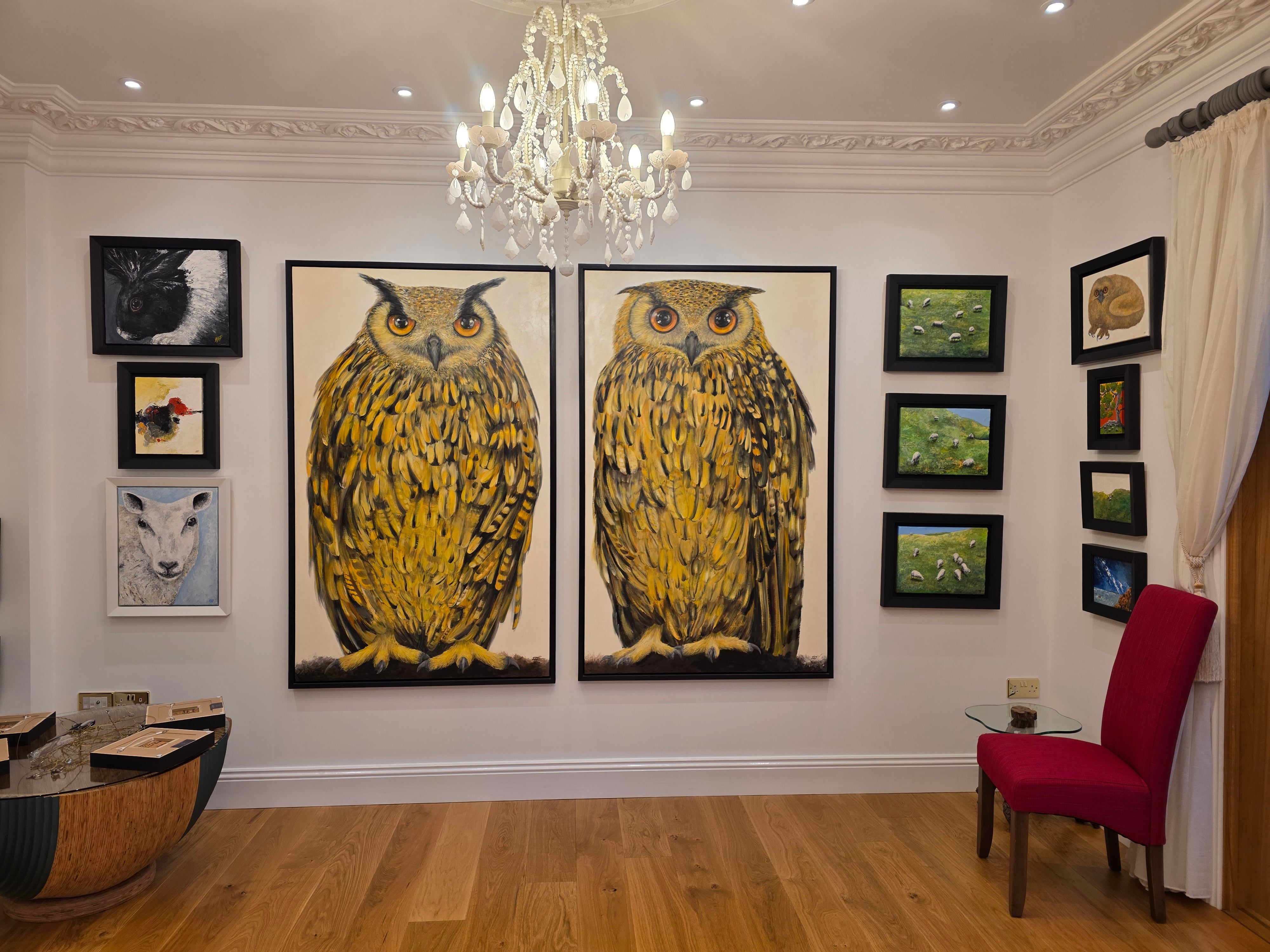 <p>Gwynnie, right, before she was sold to her new owner</p>