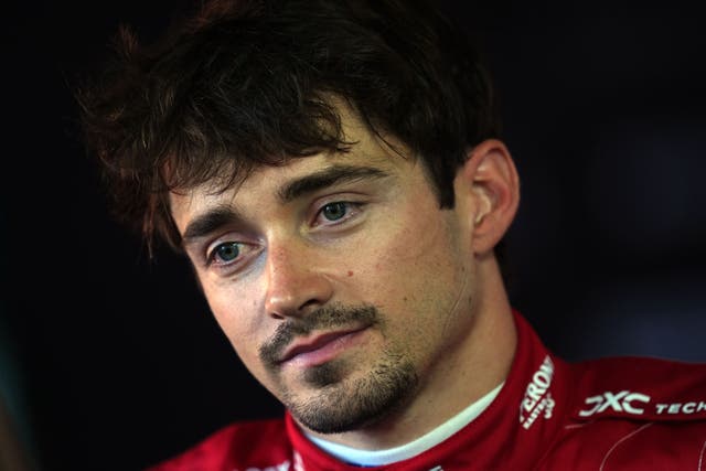 Ferrari driver Charles Leclerc finished fastest in the first practice session in Las Vegas (David Davies/PA)