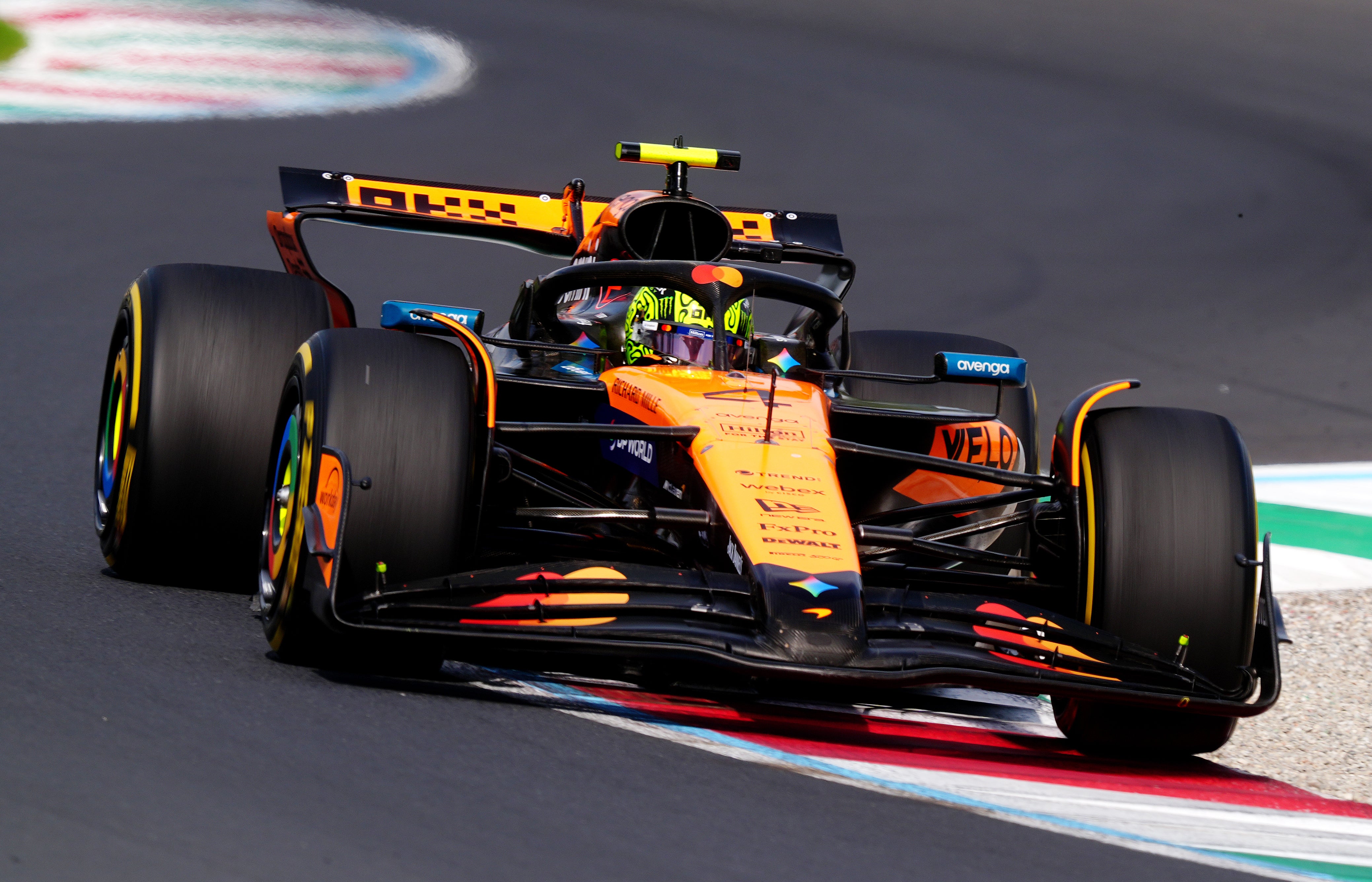 McLaren driver Lando Norris finished fastest in second practice in Las Vegas (David Davies/PA)