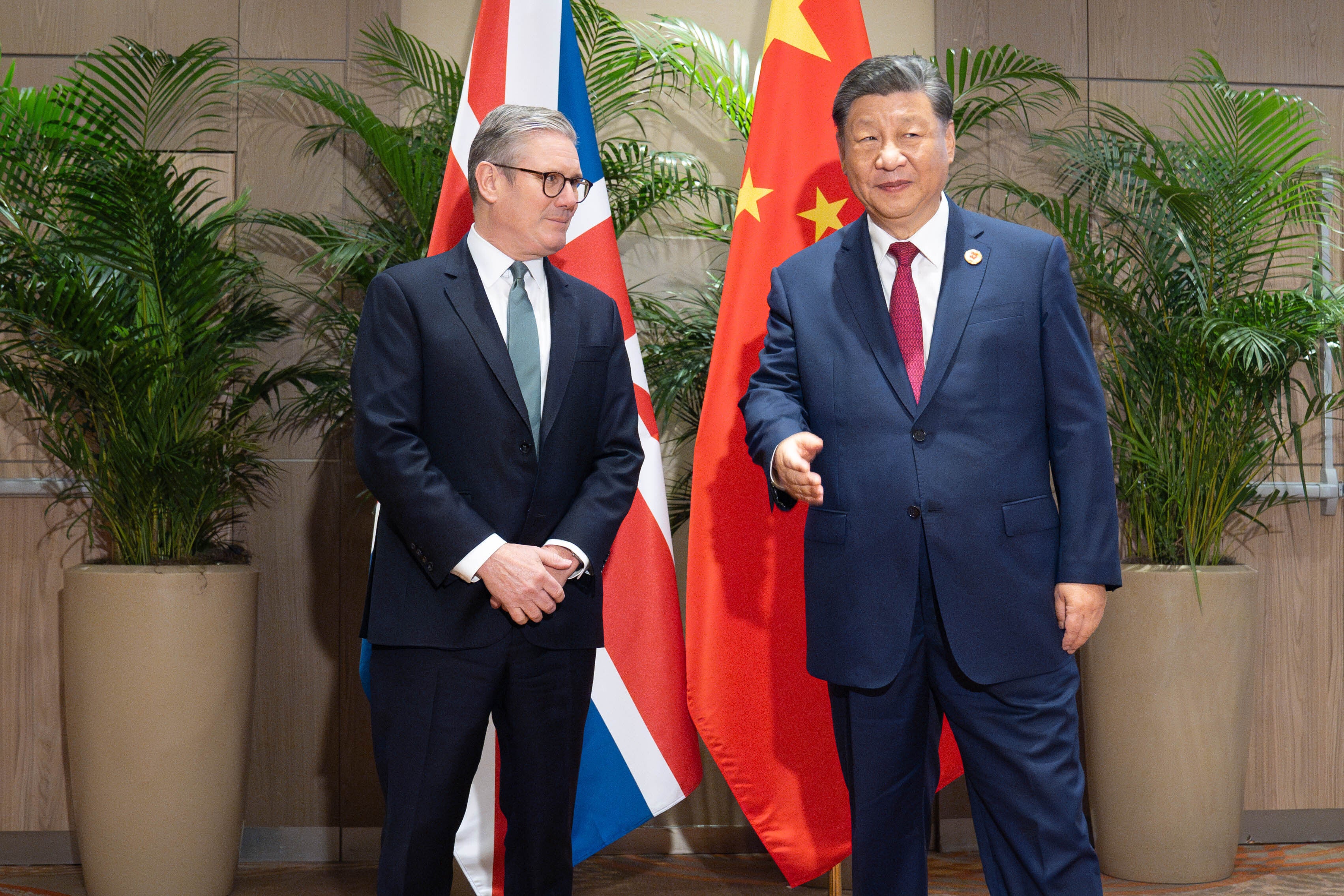 Sir Keir met Chinese president Xi Jinping during the 2024 G20 summit (Stefan Rousseau/PA)