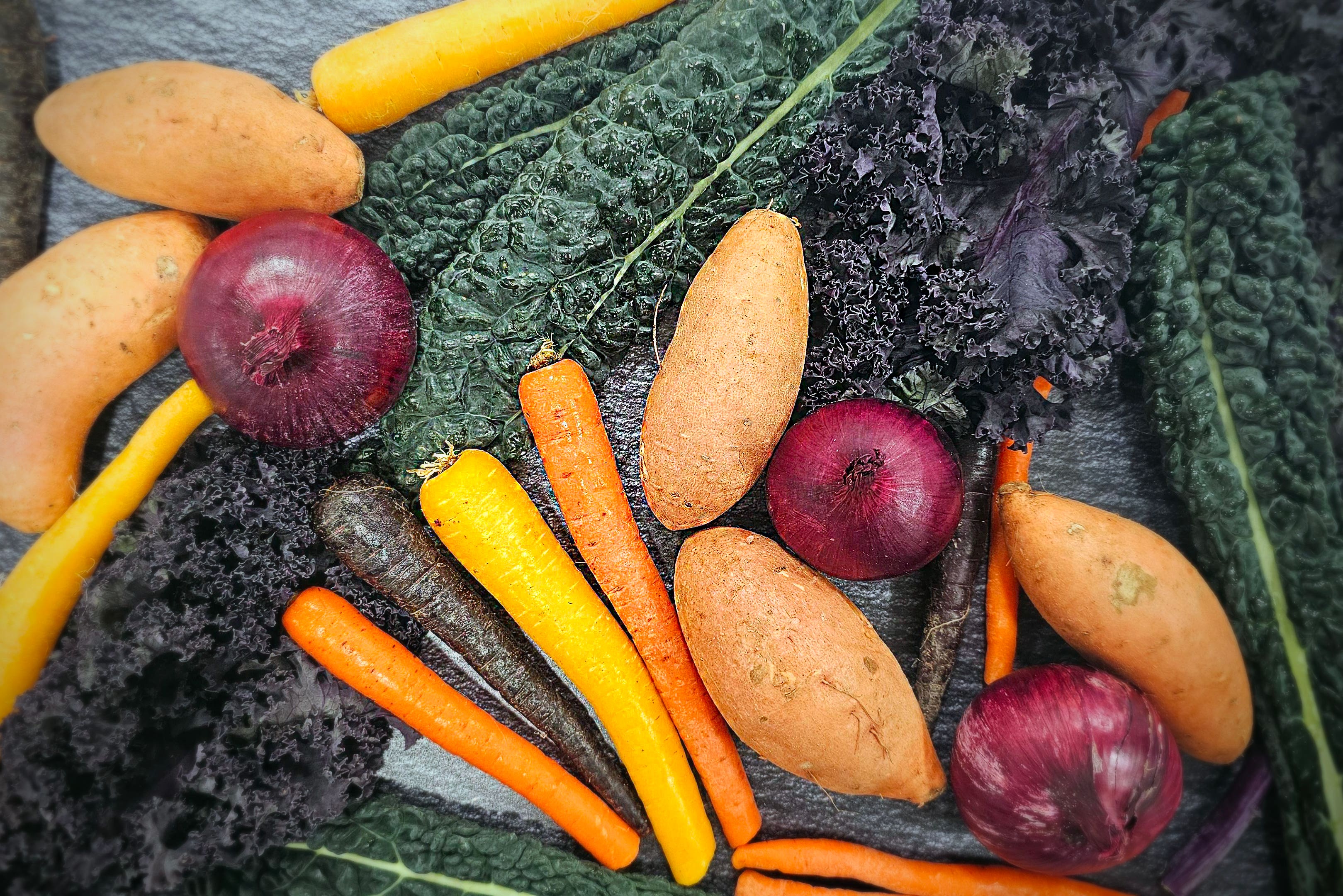 Tesco has reported a surge in demand for brightly-coloured vegetables