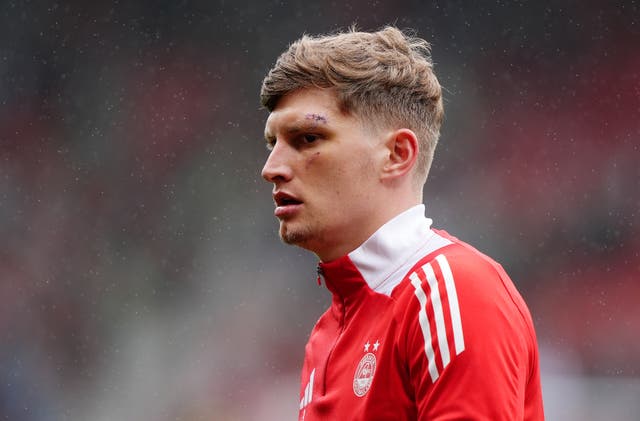 <p>Aberdeen’s Jack MacKenzie was injured in the incident (PA)</p>