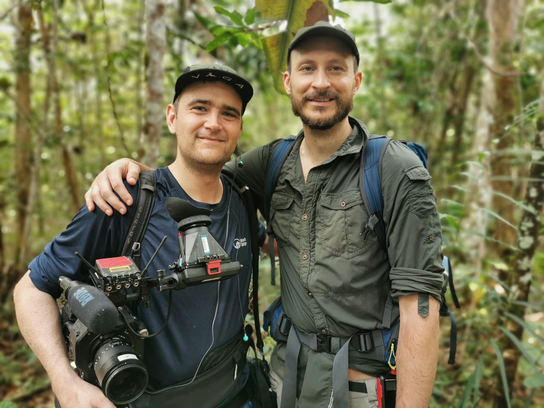 Danger zone? Dr Joshua Allison (right) with television director Rory Jackson
