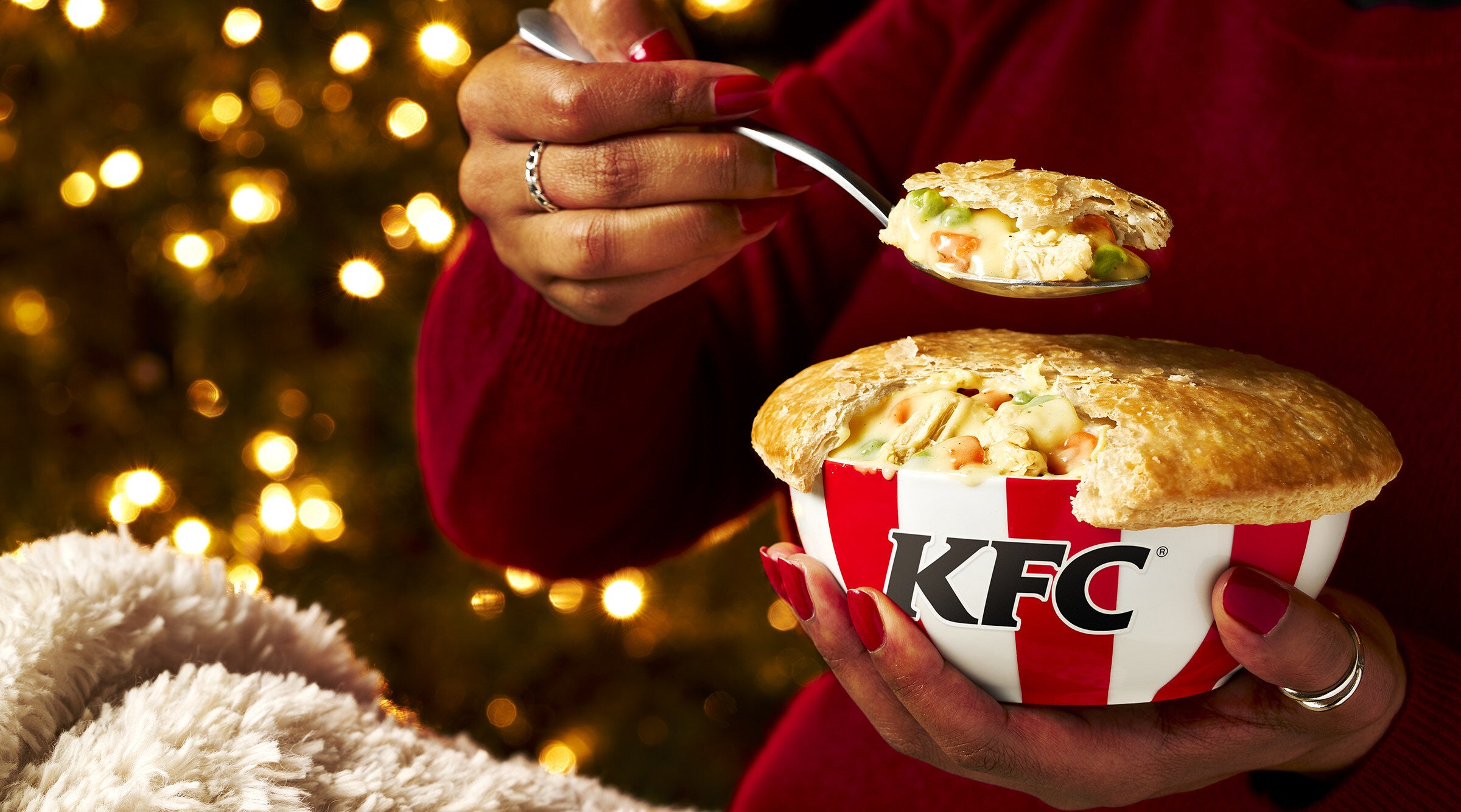 KFC’s Personal Pot Pie, filled with shredded chicken, potatoes, peas, and carrots in a creamy gravy, is back for $4.99 through Black Friday.