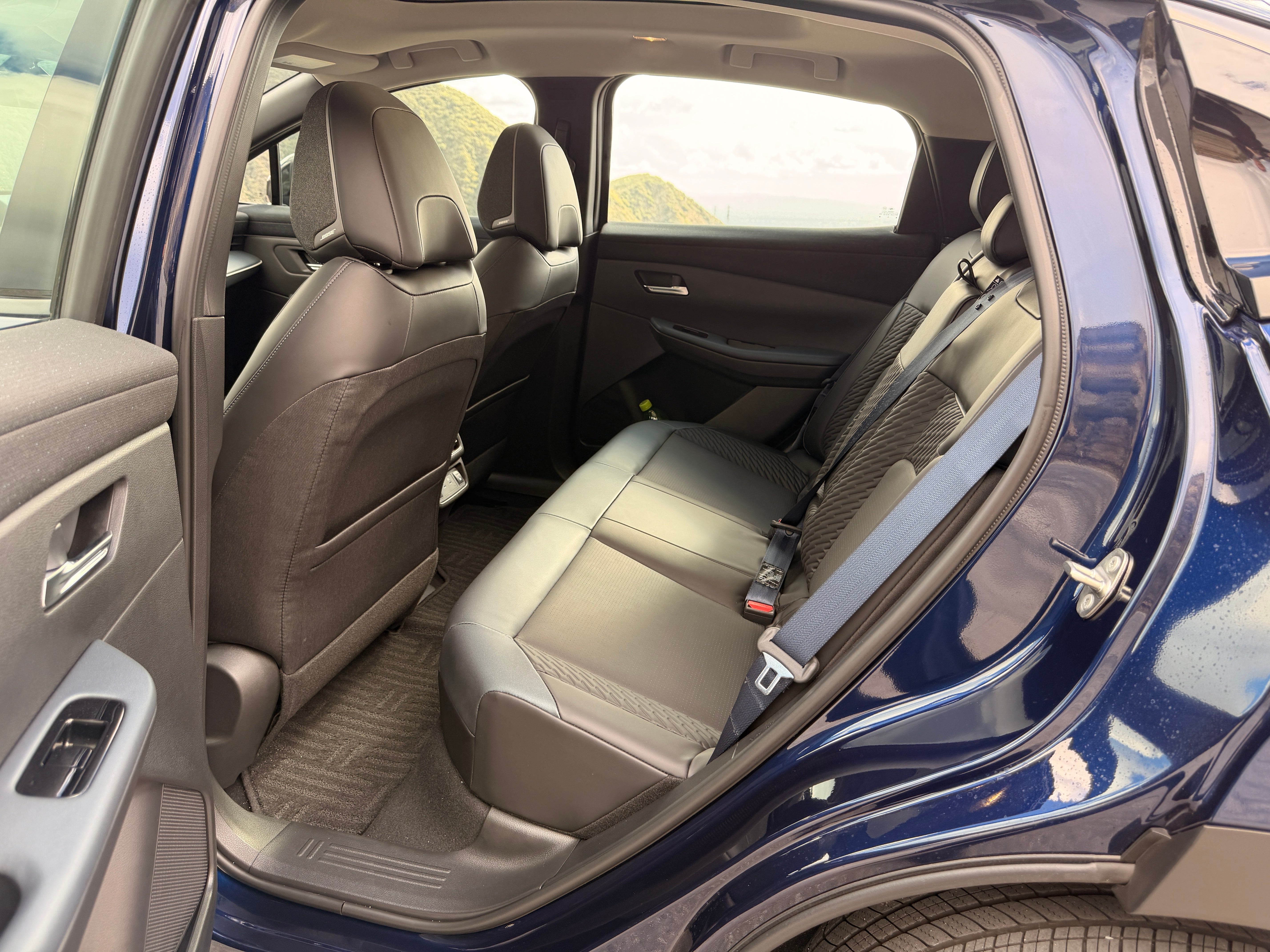 Space isn't overly generous in the back of the new Nissan Leaf