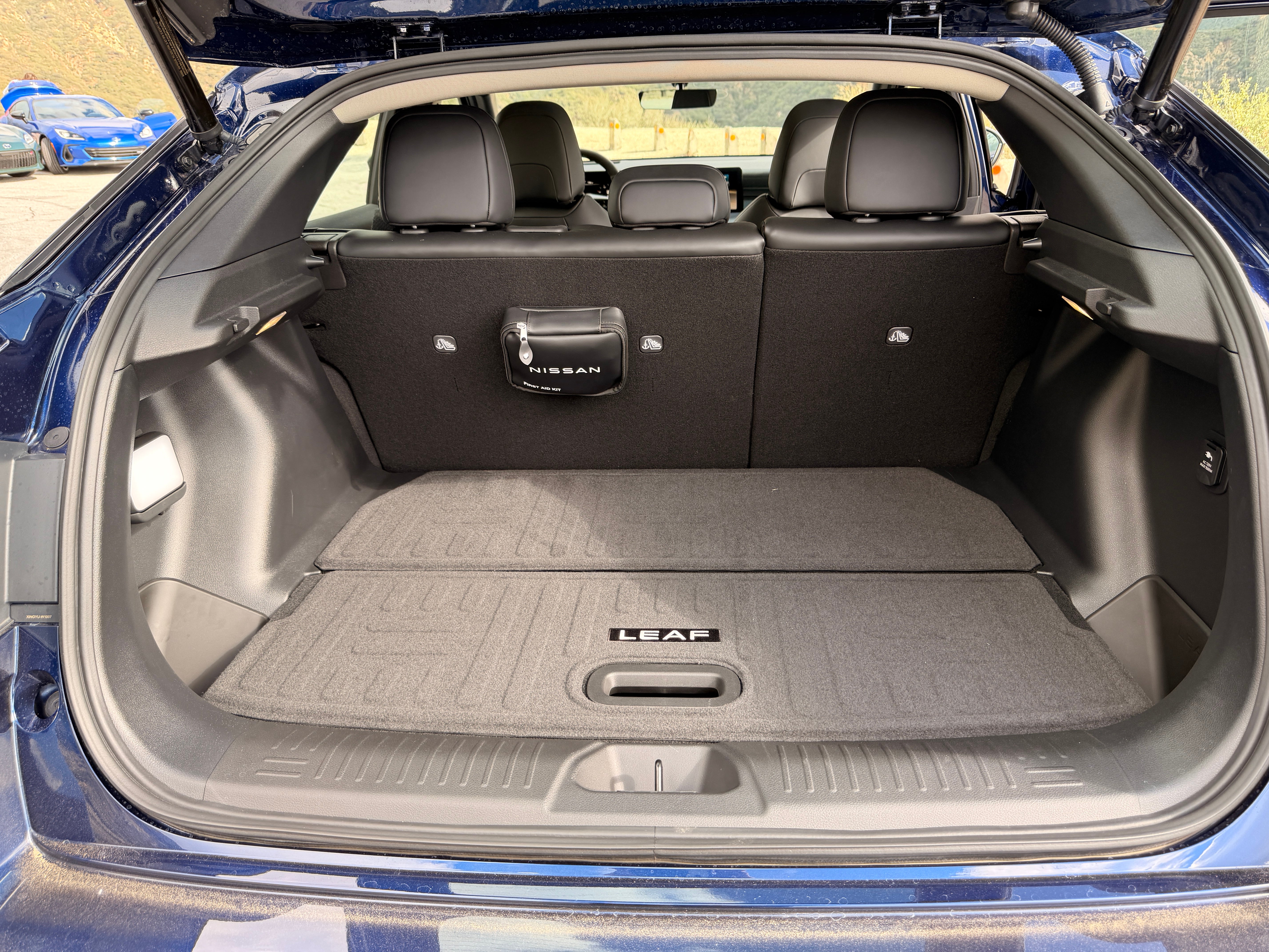The new Nissan Leaf has a spacious 437-litre boot