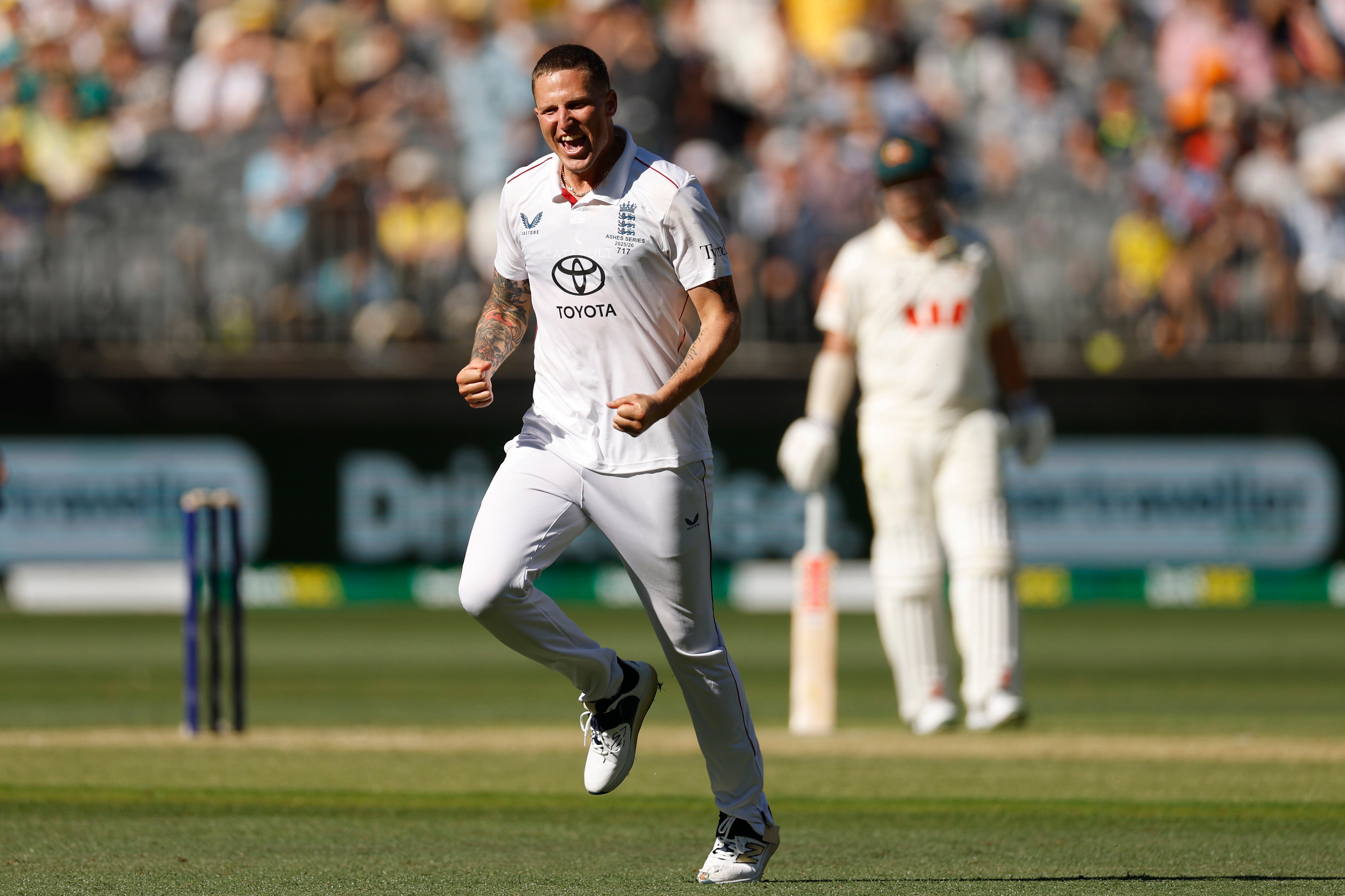 Brydon Carse took two wickets as England fought back on the opening day of the first Ashes Test