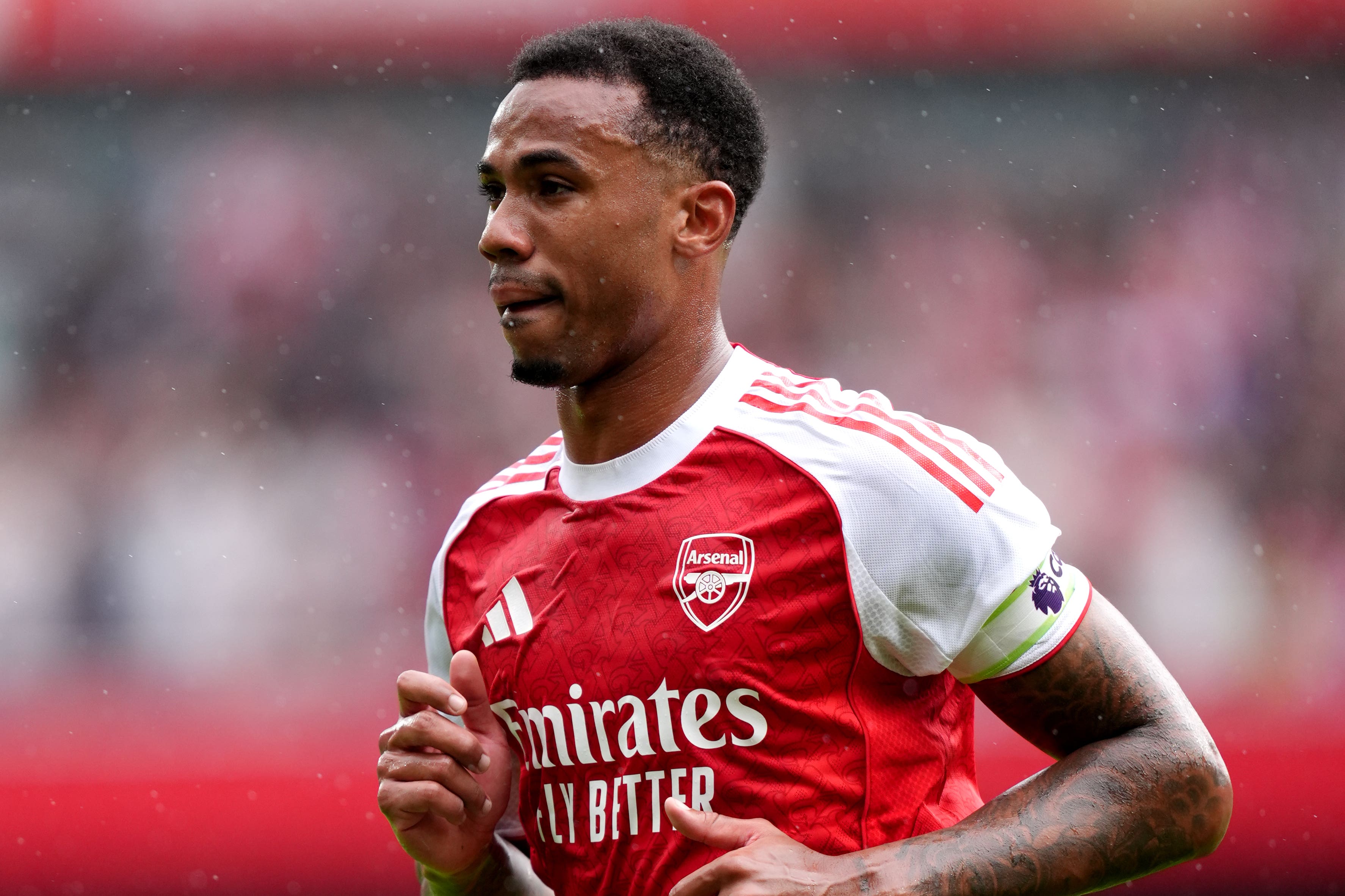 Arsenal will be without Gabriel for the north London derby (John Walton/PA)