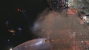 Container Ship Fire Los Angeles