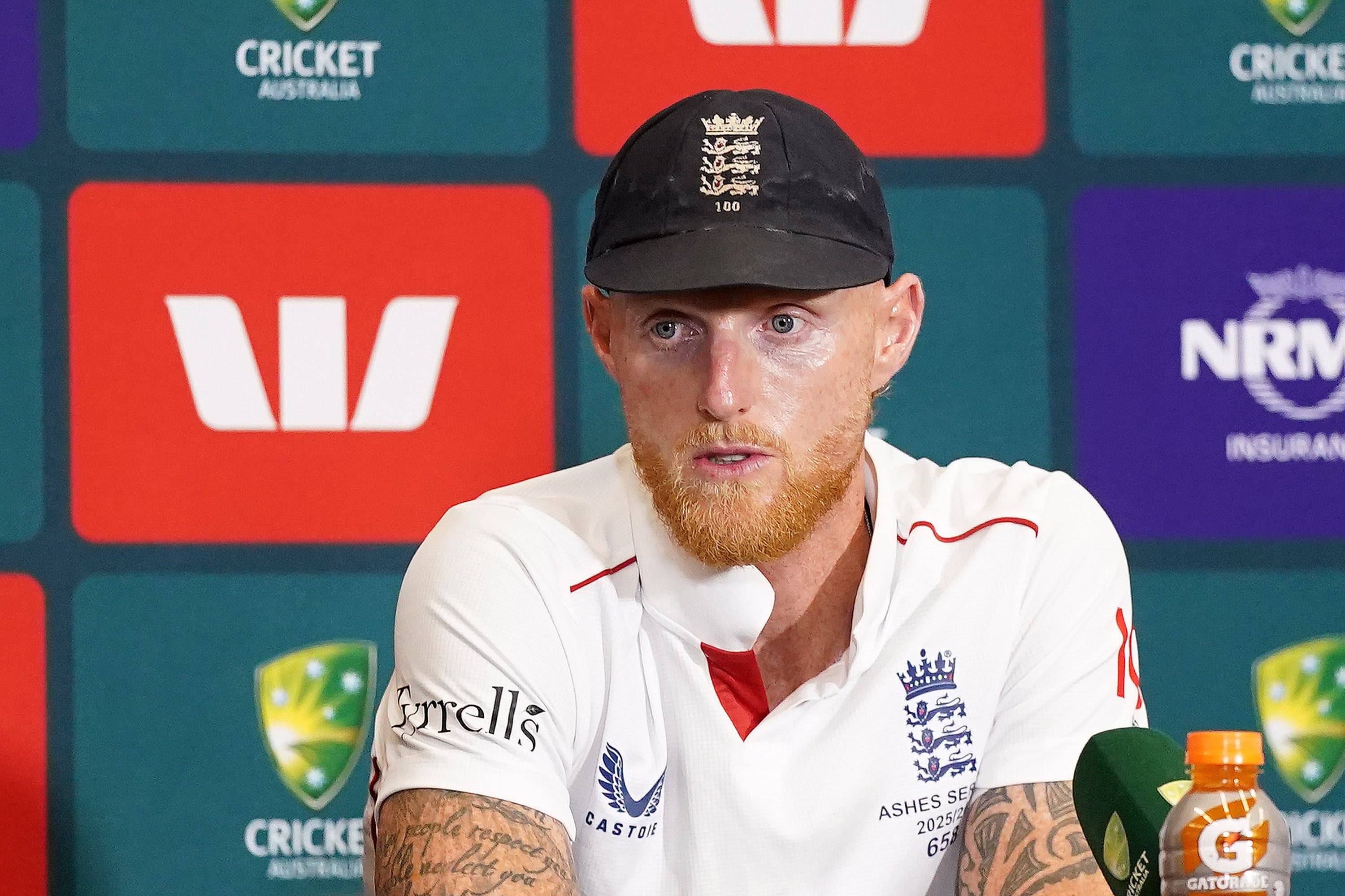 Ben Stokes takes questions after the match (Robbie Stephenson/PA)