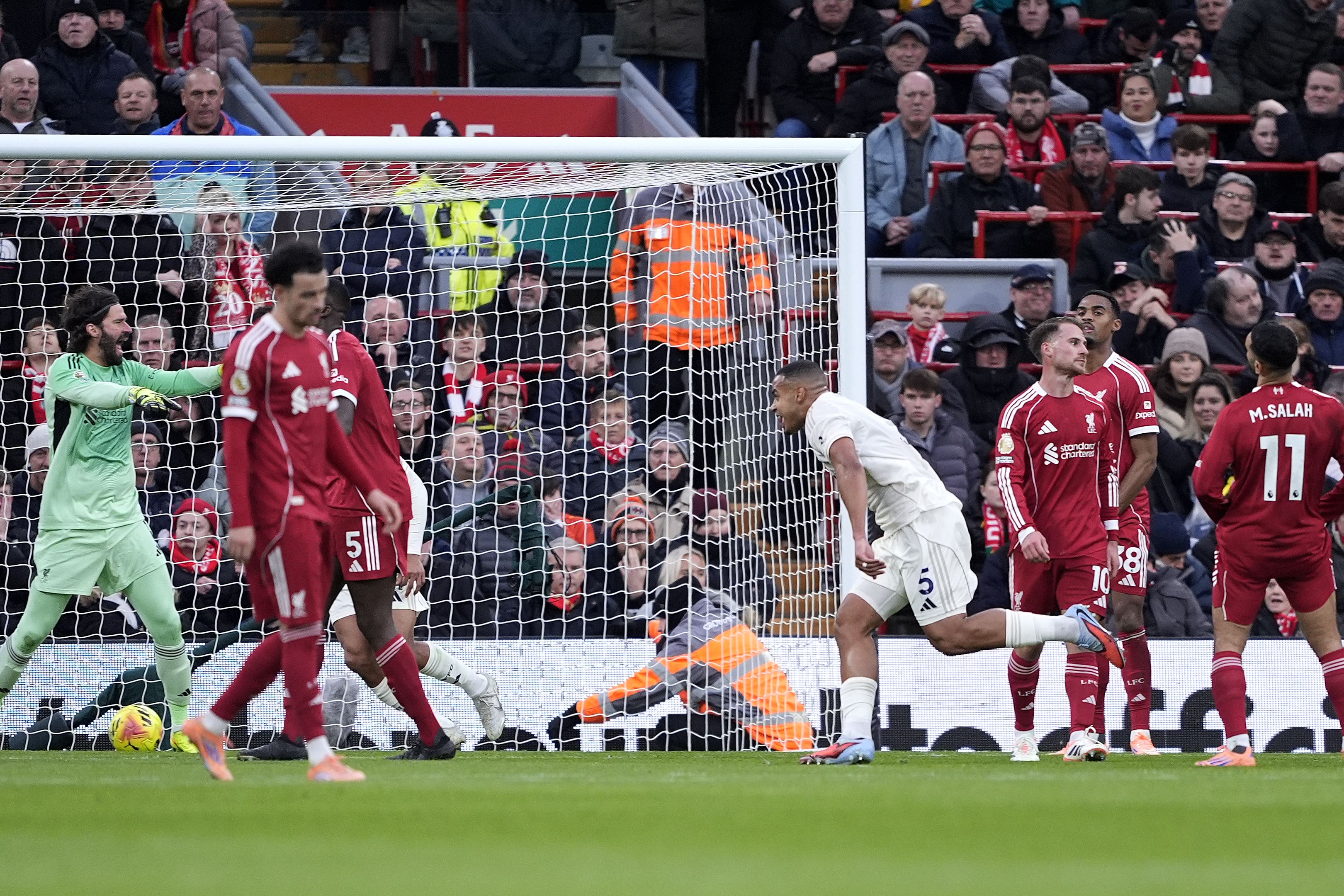 Murillo scores for Nottingham Forest in their win at Liverpool (Peter Byrne/PA)