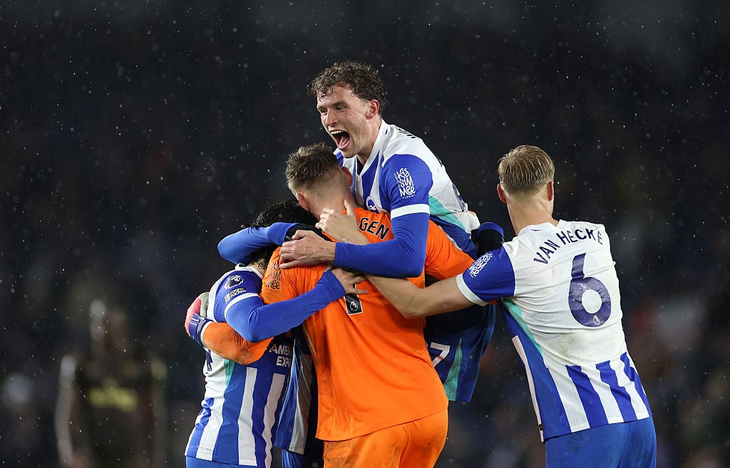 Bart Verbruggen's penalty save kept Brighton's three points intact