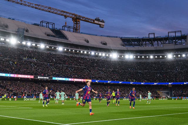 <p>Barcelona are back at the Camp Nou after 909 days</p>