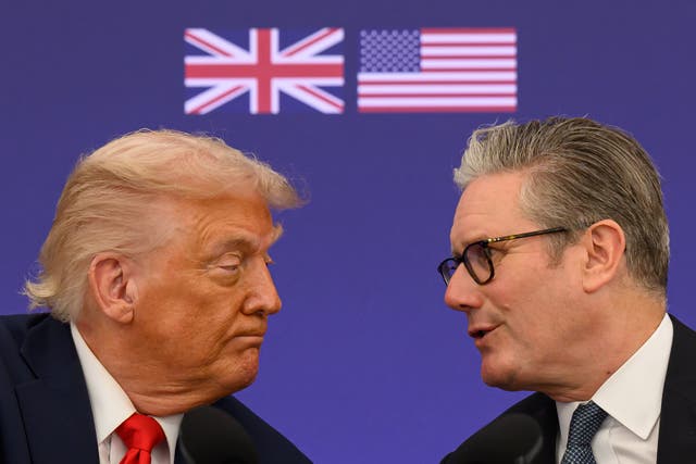 <p>US President Donald Trump and Prime Minister Sir Keir Starmer in September</p>
