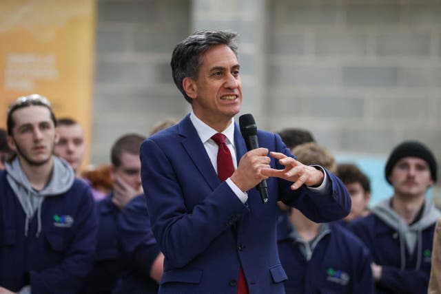 Energy Secretary Ed Miliband (Temilade Adelaja/PA)