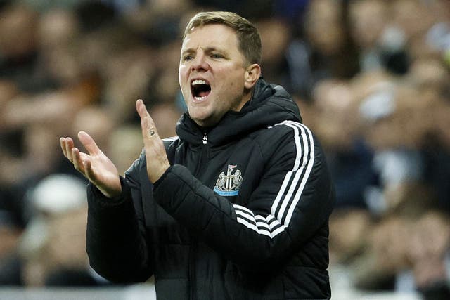 Manager Eddie Howe hopes the win over Manchester City can kickstart Newcastle’s season (Richard Sellers/PA)