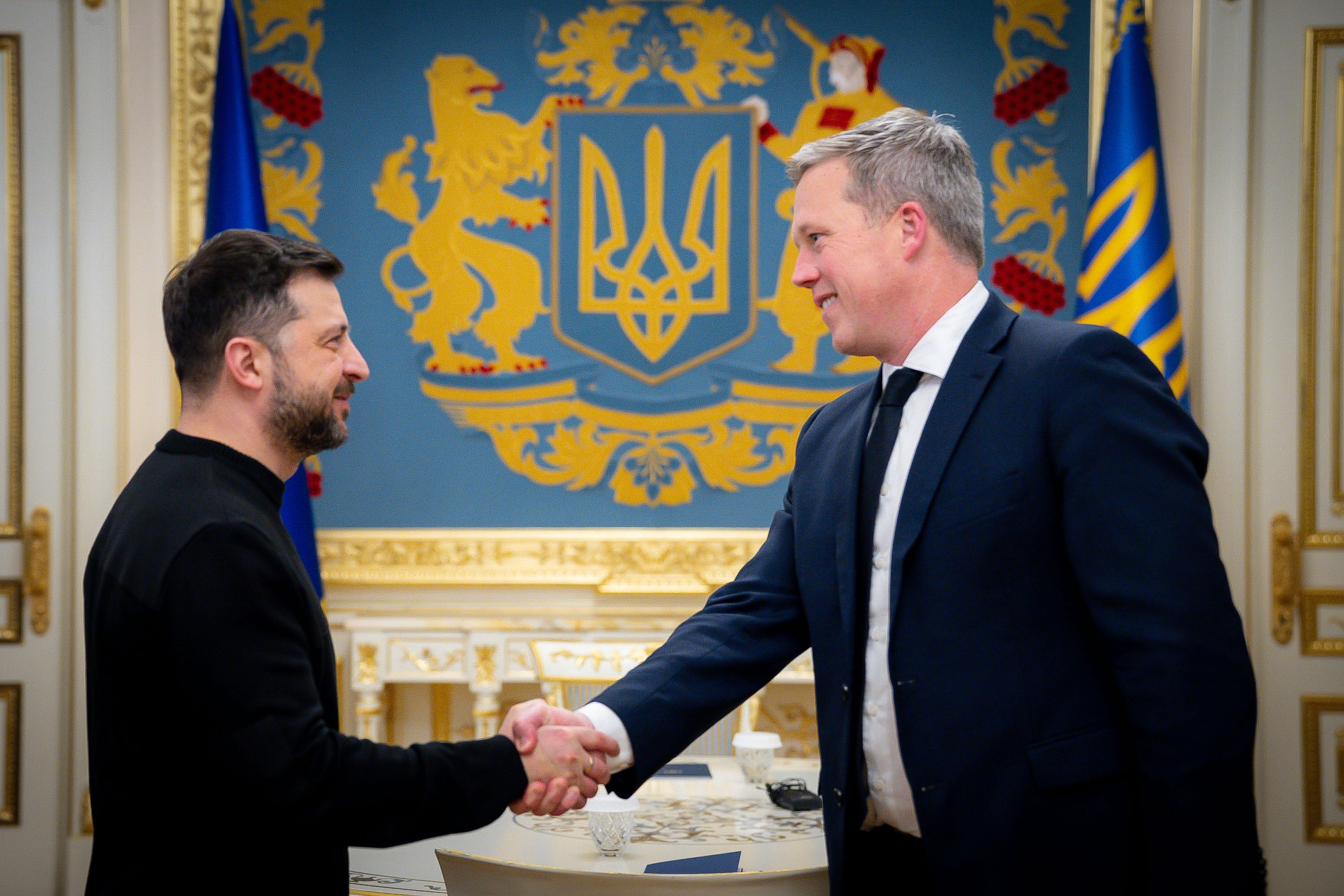 Volodymyr Zelensky meeting US secretary of defence Daniel Driscoll last week