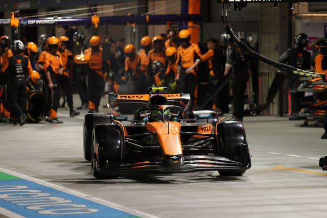 <p>Lando Norris suffered a disqualification in Las Vegas (Cristobal Herrera Ulashkevich/Pool Photo via AP)</p>