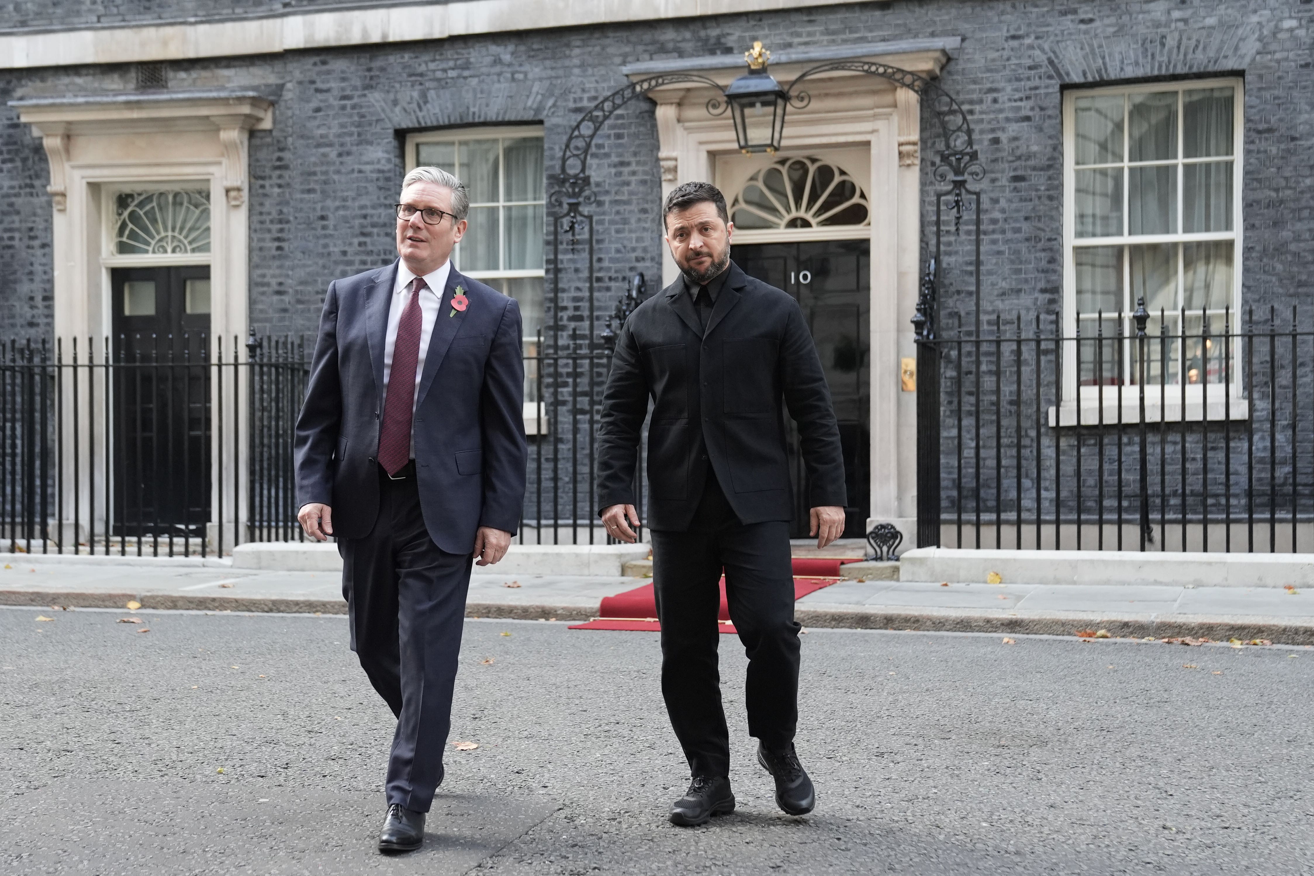 Sir Keir Starmer has reiterated to Volodymyr Zelensky the UK’s ‘steadfast support’ for Ukraine (PA)