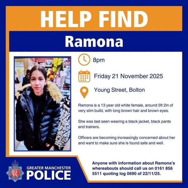 Manchester police launch an appeal to find a missing schoolgirl | The ...