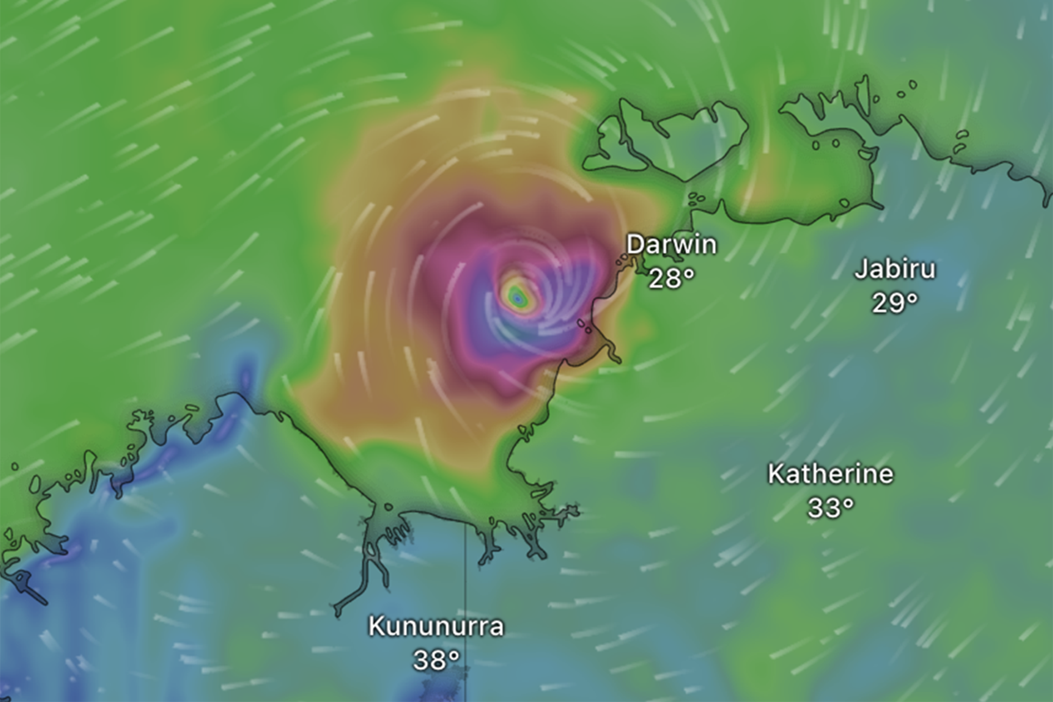 Cyclone Fina hits Darwin, Australia