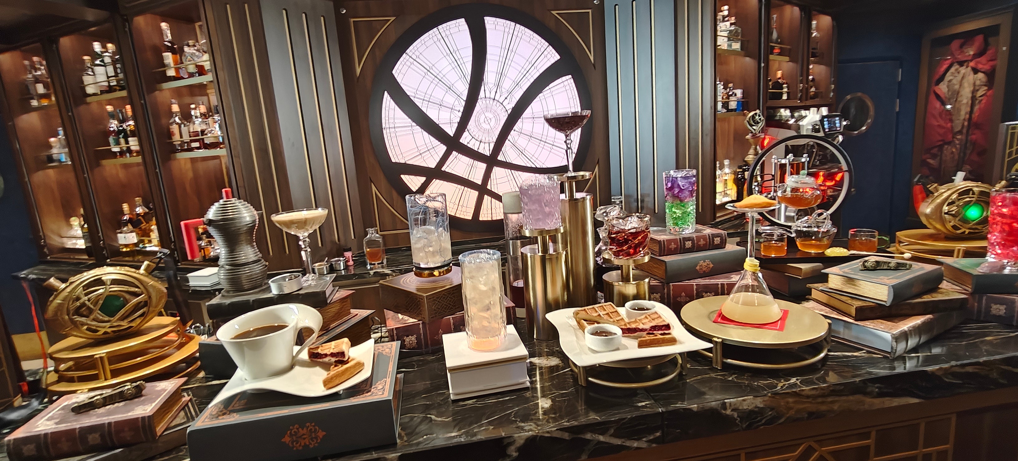 The magical drink selection at The Sanctum bar aboard Disney Destiny