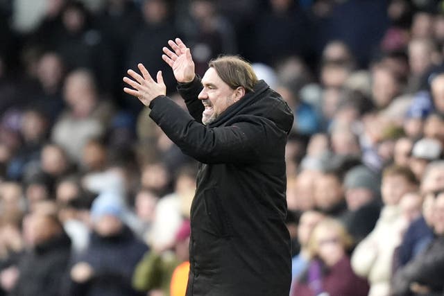 Daniel Farke gestures on the touchline (Danny Lawson/PA)