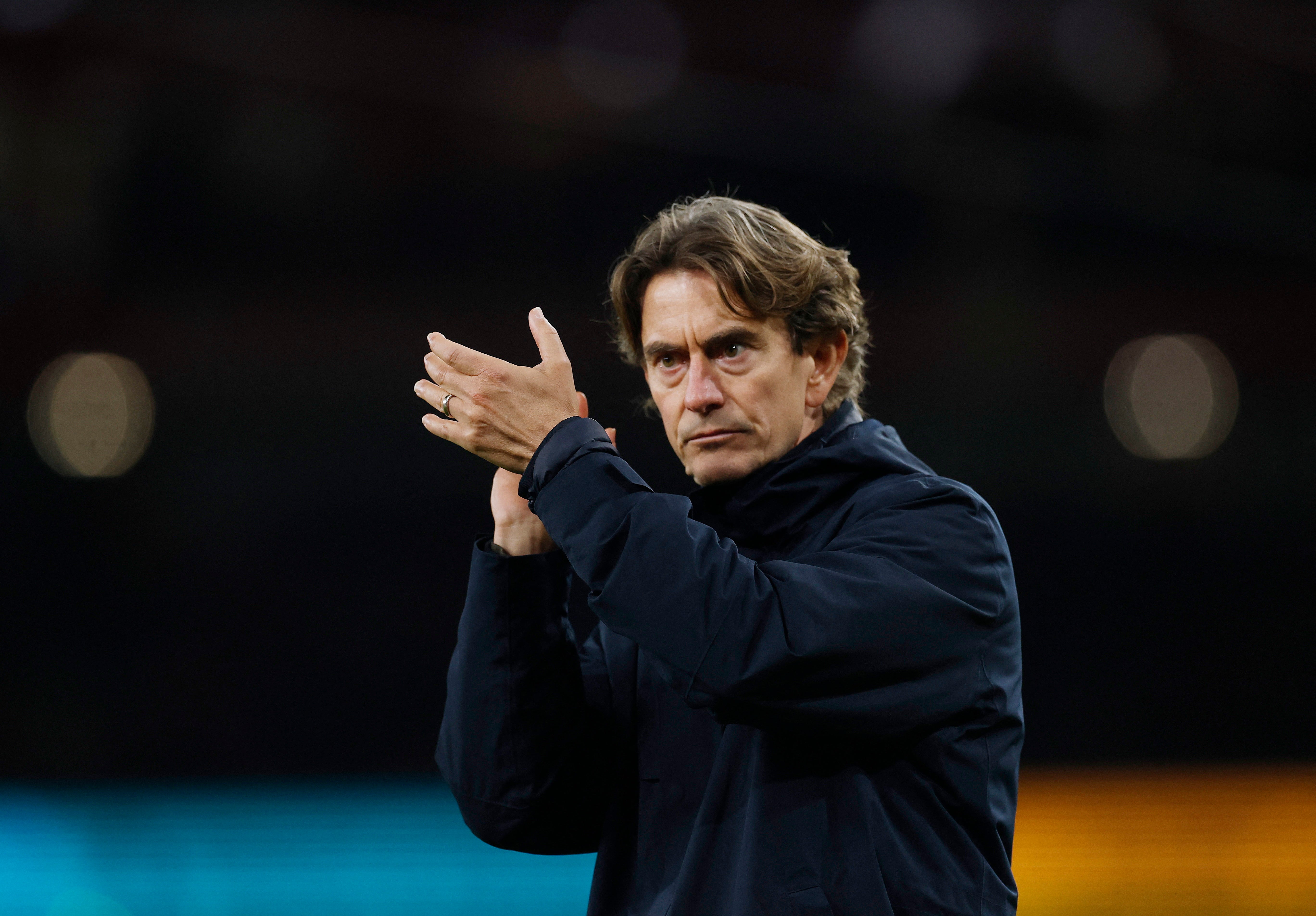 Thomas Frank saw his side fall to a one-sided defeat at Arsenal