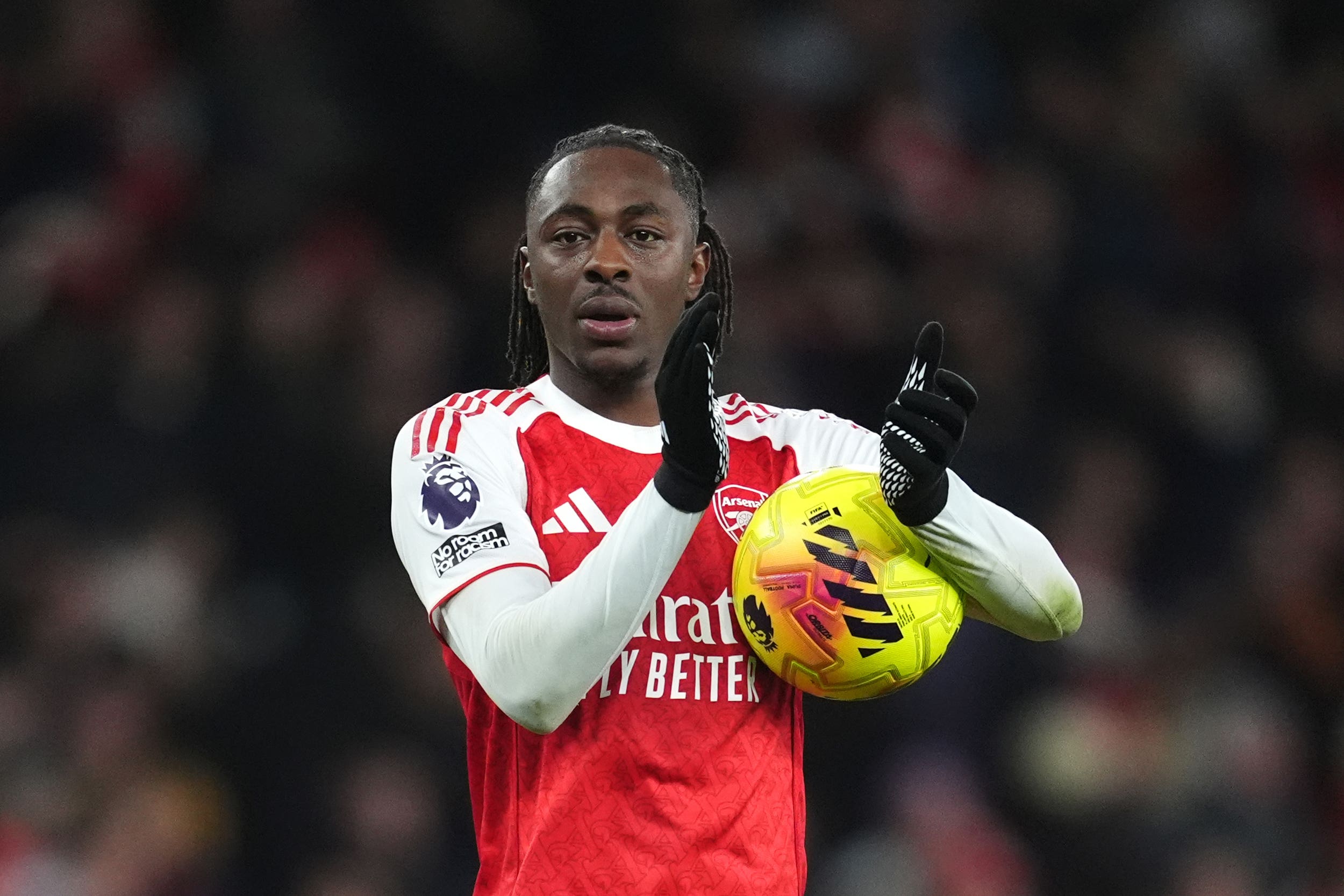 Eberechi Eze went home with the match ball from his first north London derby (Adam Davy/PA)