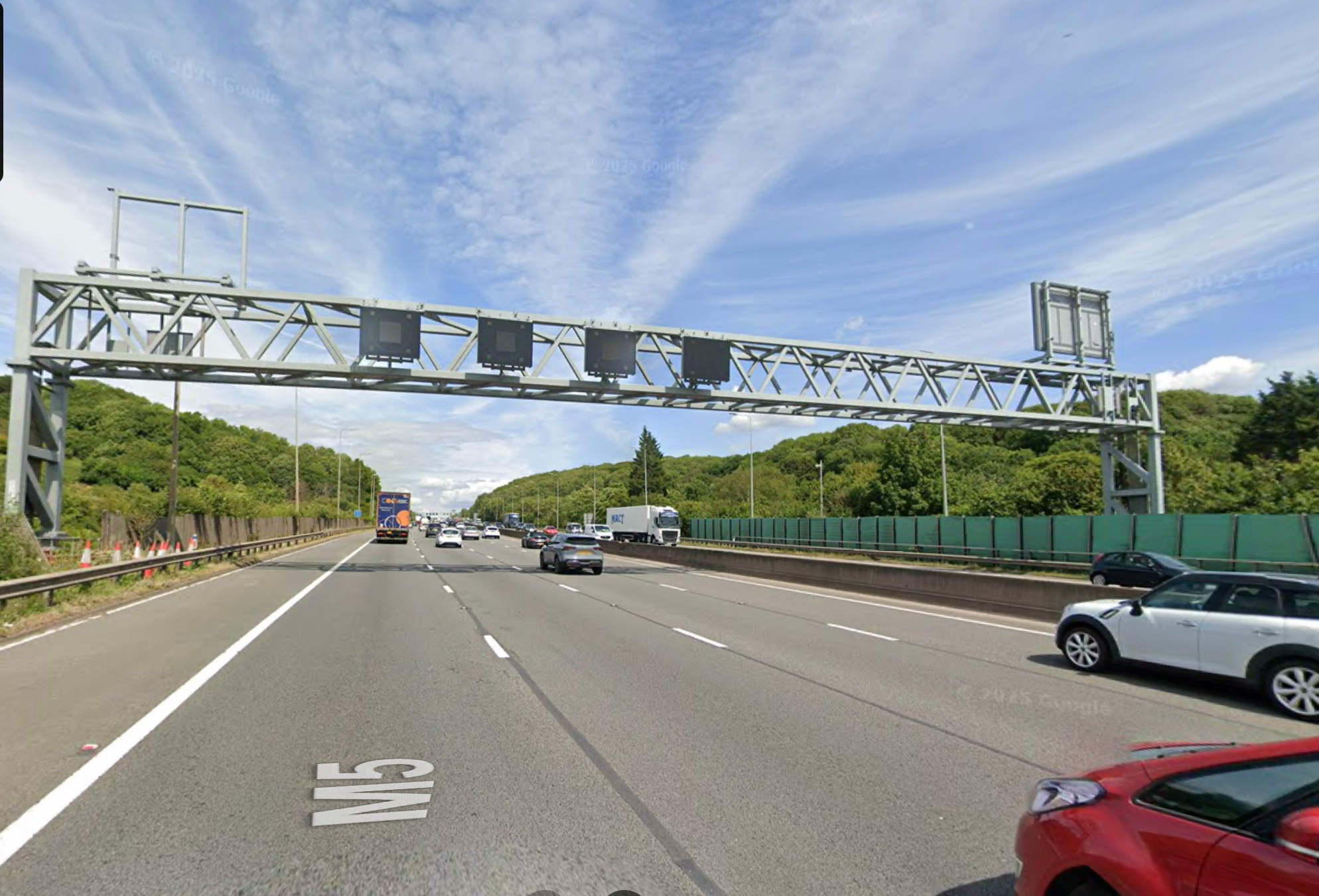 A traffic collision on the M5 has led to a carriageway closure (file photo)
