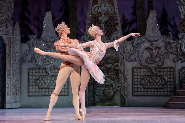 <p>On pointe: William Bracewell as Prince and Fumi Kaneko as Sugar Plum Fairy in ‘The Nutcracker’</p>