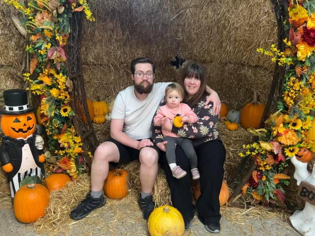 <p>Lewis and Ameila Relfe welcomed their first child, Evelyn, in April 2024</p>