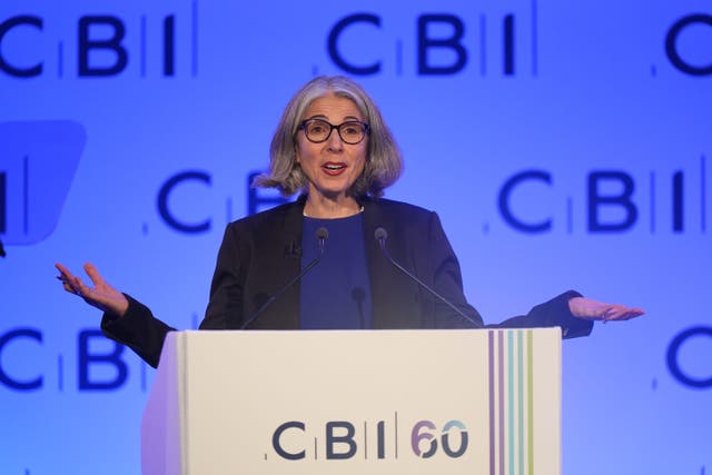 CBI chief executive Rain Newton-Smith urged Rachel Reeves to having the courage to take ‘two tough decisions rather than 20 easier ones’ (Yui Mok/PA)