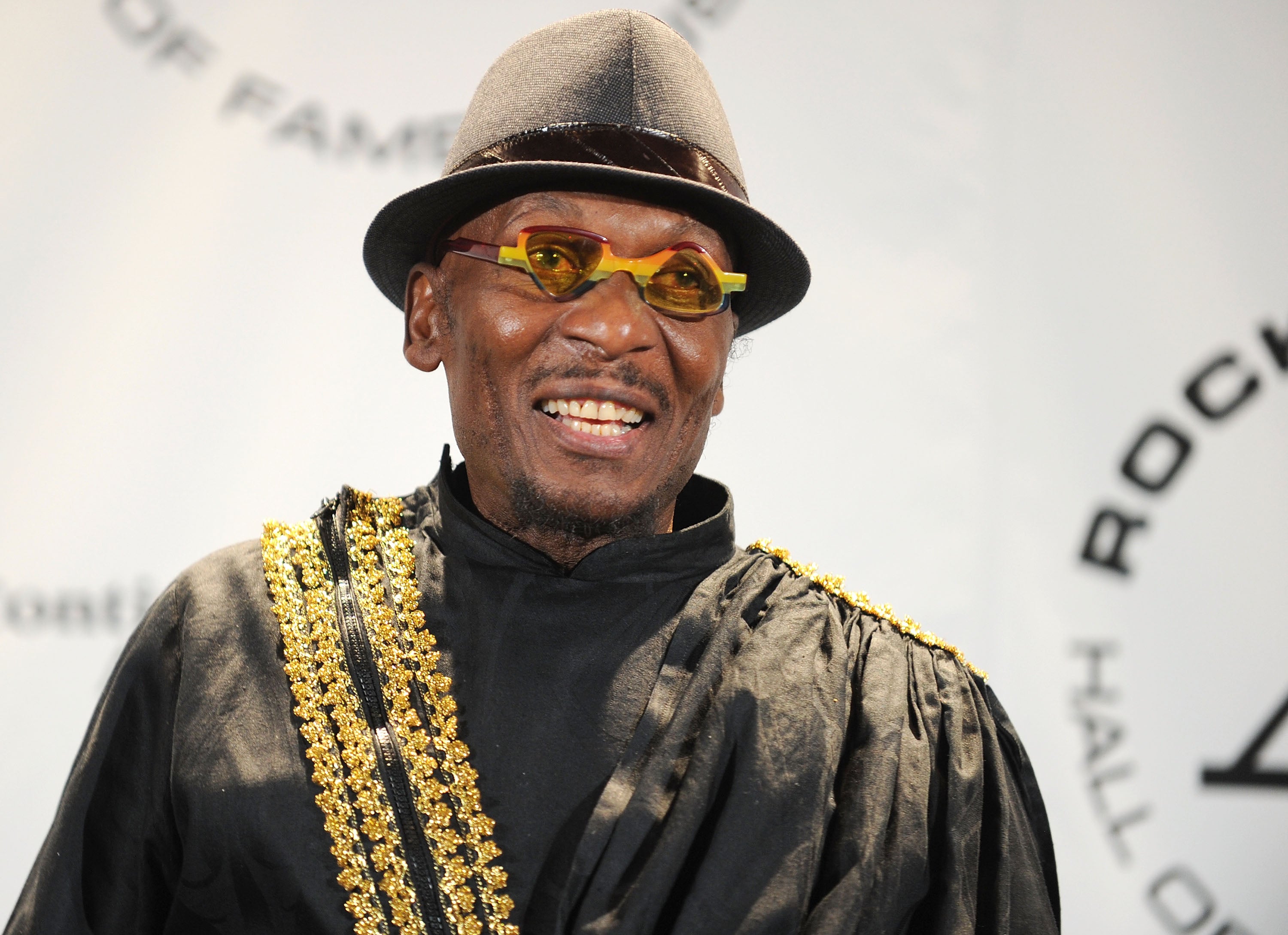 Jimmy Cliff being inducted into the Rock And Roll Hall of Fame in New York in March 2010