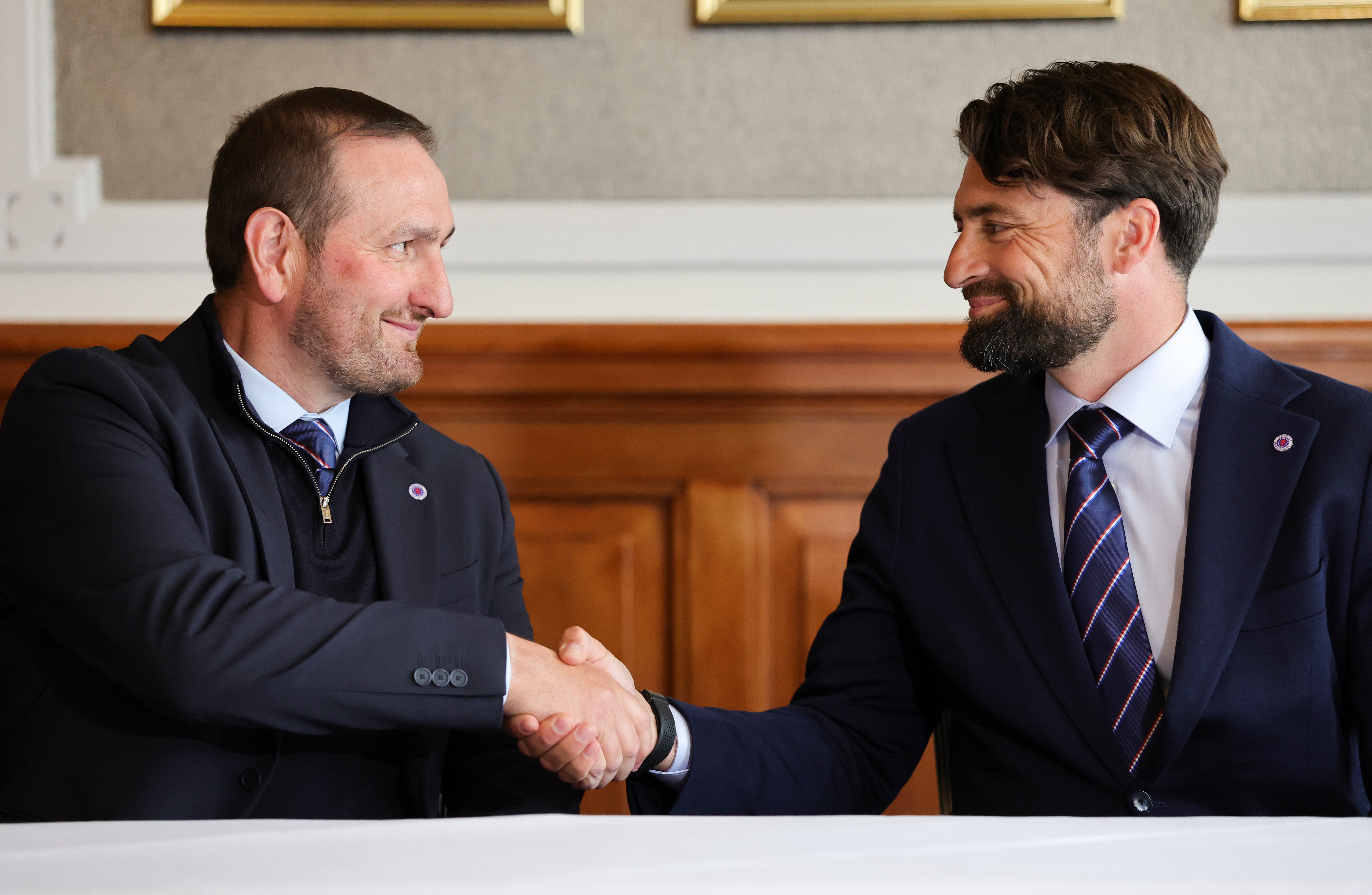 Kevin Thelwell’s appointment of Russell Martin (right) did not work out (Steve Welsh/PA)