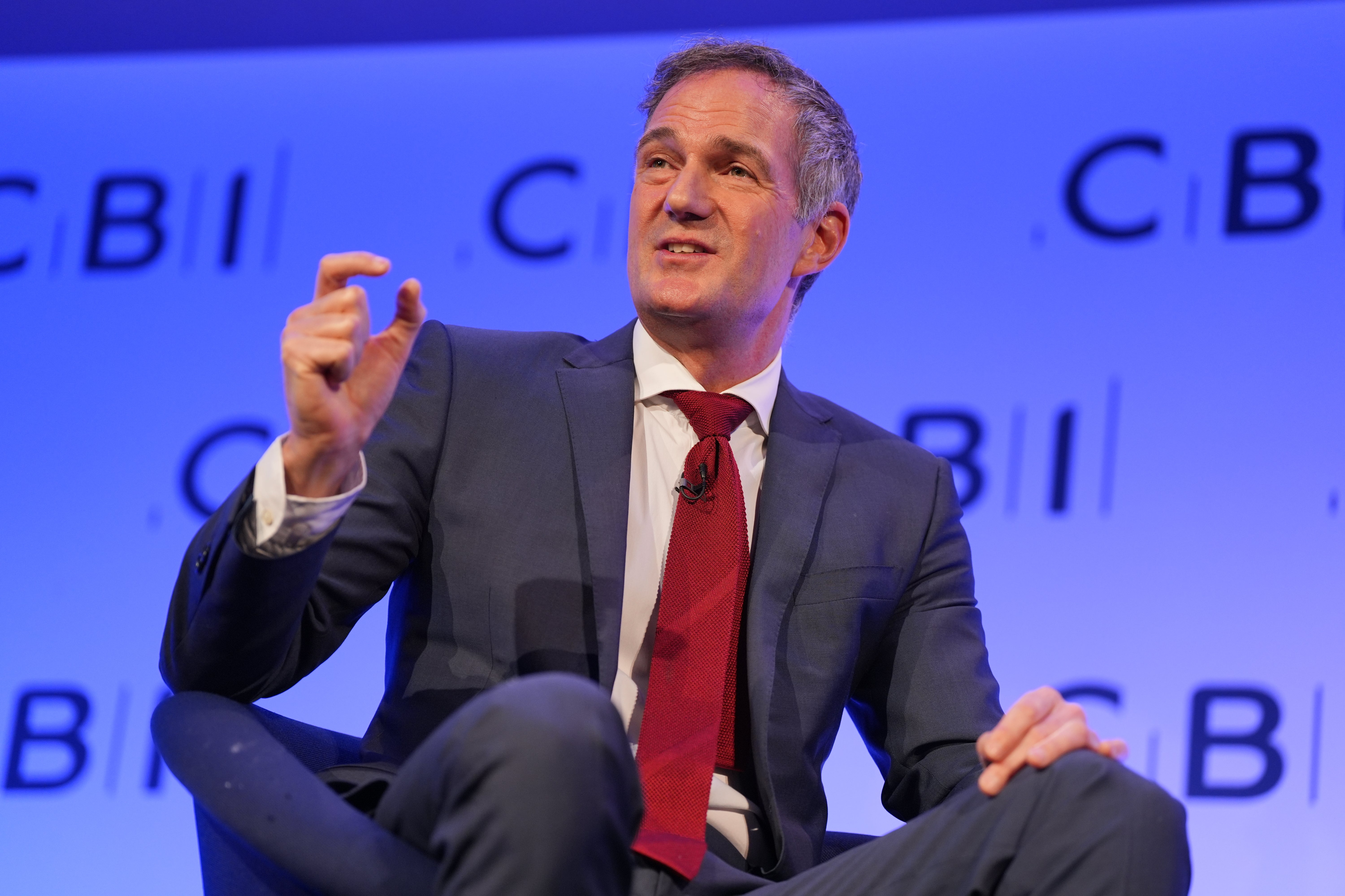Peter Kyle on stage during the CBI annual conference (Yui Mok/PA)