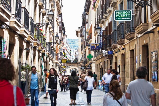 <p>Parte Vieya, the old town of San Sebastian </p>