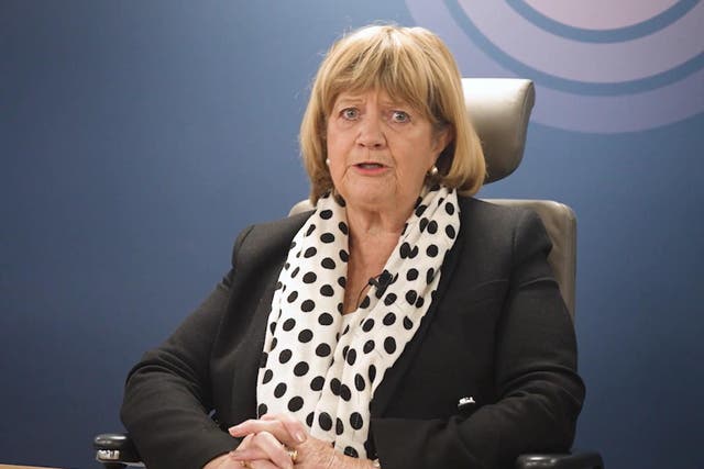 Chair of the UK Covid-19 Inquiry Baroness Heather Hallett criticised political responses to the pandemic (Covid-19 Public Inquiry/PA)