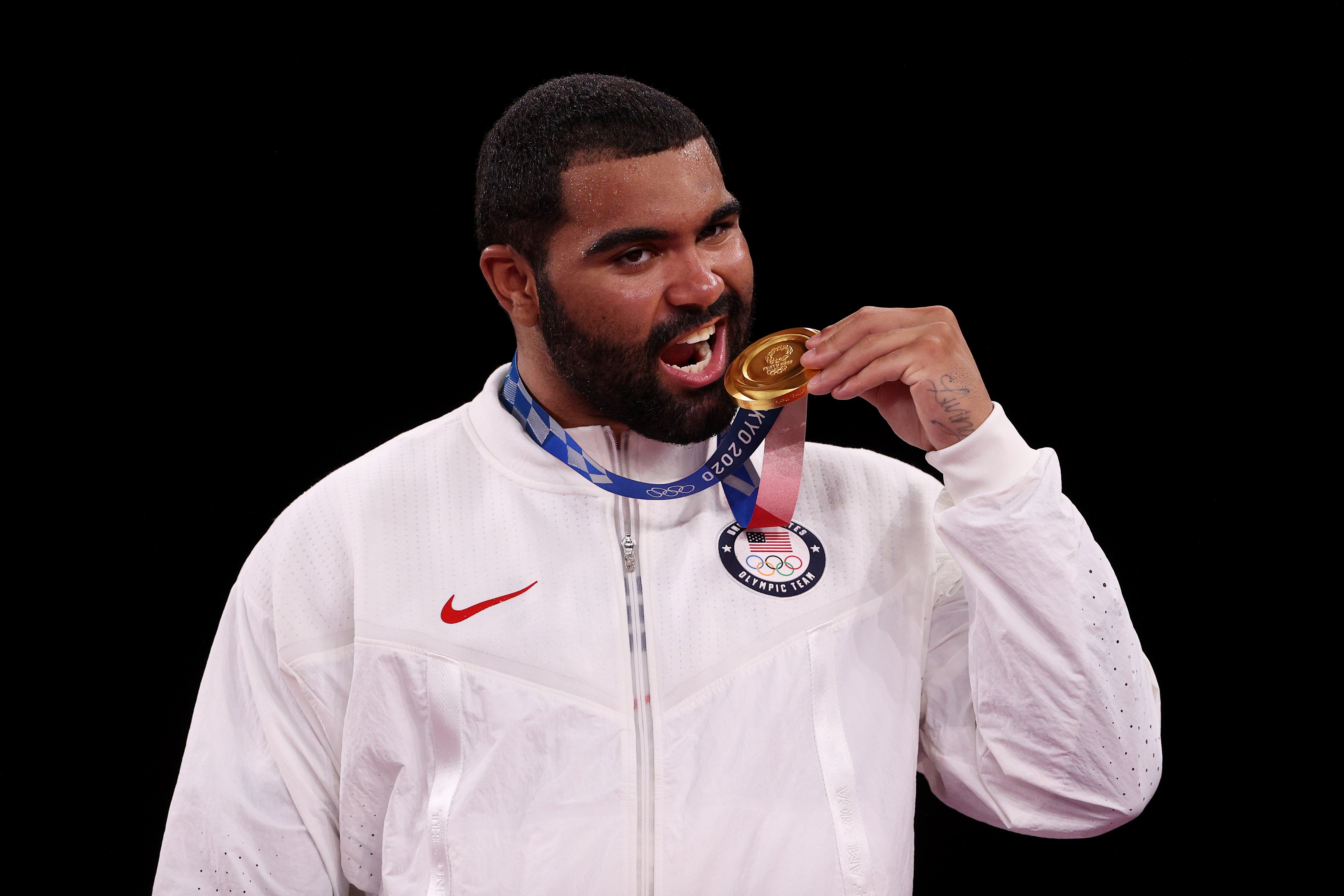 Gable Steveson at the 2021 Olympics in Tokyo