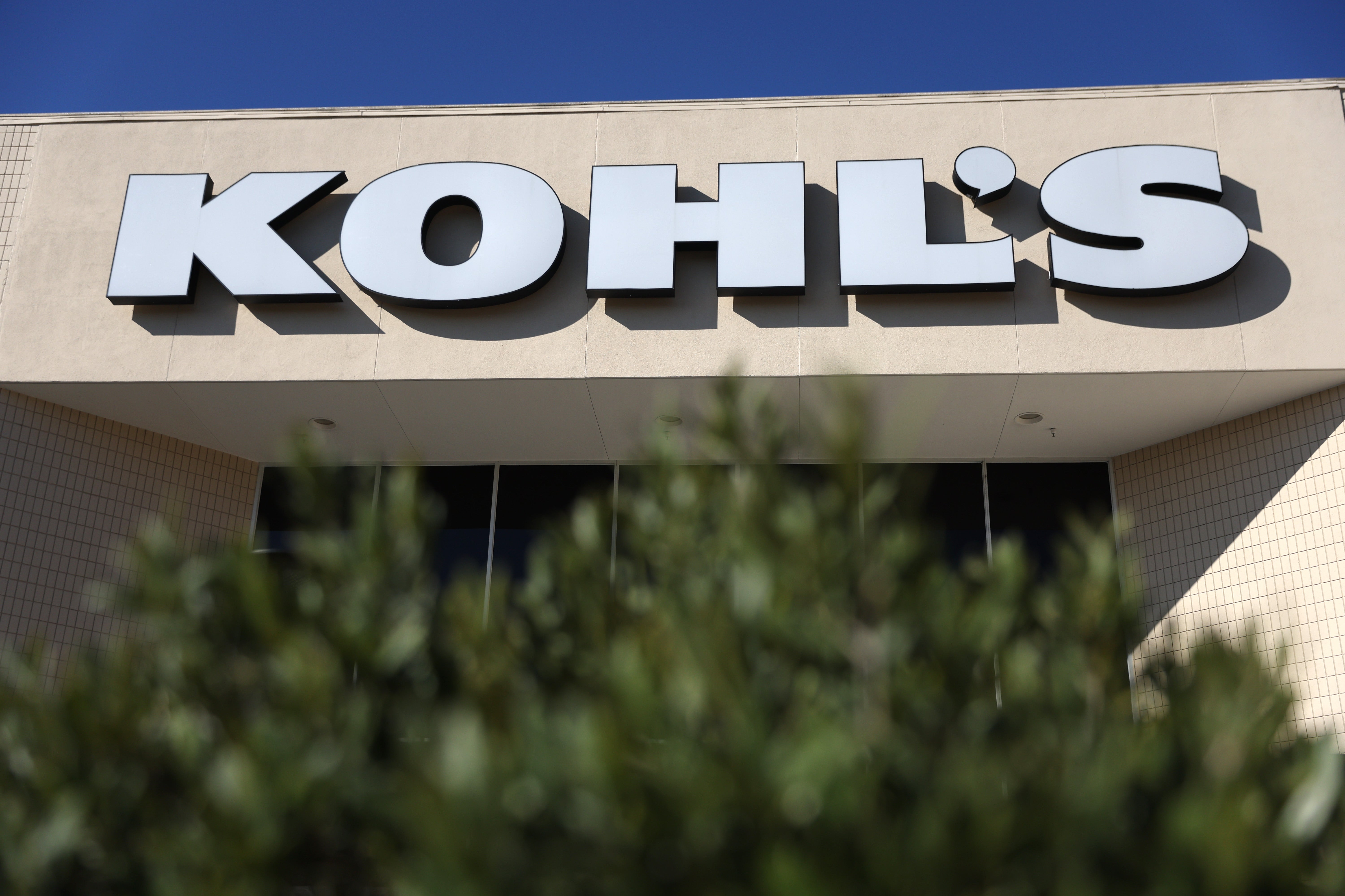 The Kohl's logo is displayed on the exterior of a Kohl's store on January 24, 2022 in San Rafael, California