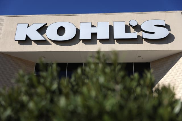 <p>The Kohl's logo is displayed on the exterior of a Kohl's store on January 24, 2022 in San Rafael, California</p>