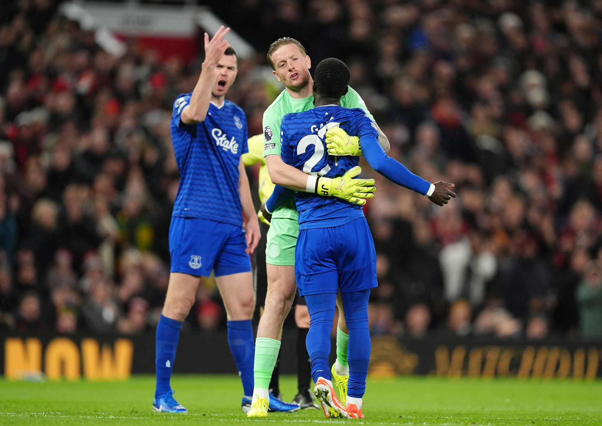 Gueye remonstrated with Keane after a Manchester United attack broke down and then appeared to slap his team-mate