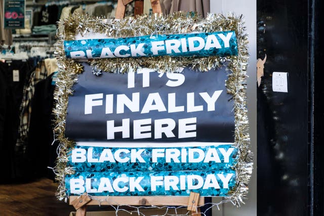 <p>A sign for Black Friday in Broadmead Bristol. (Alamy/PA)</p>