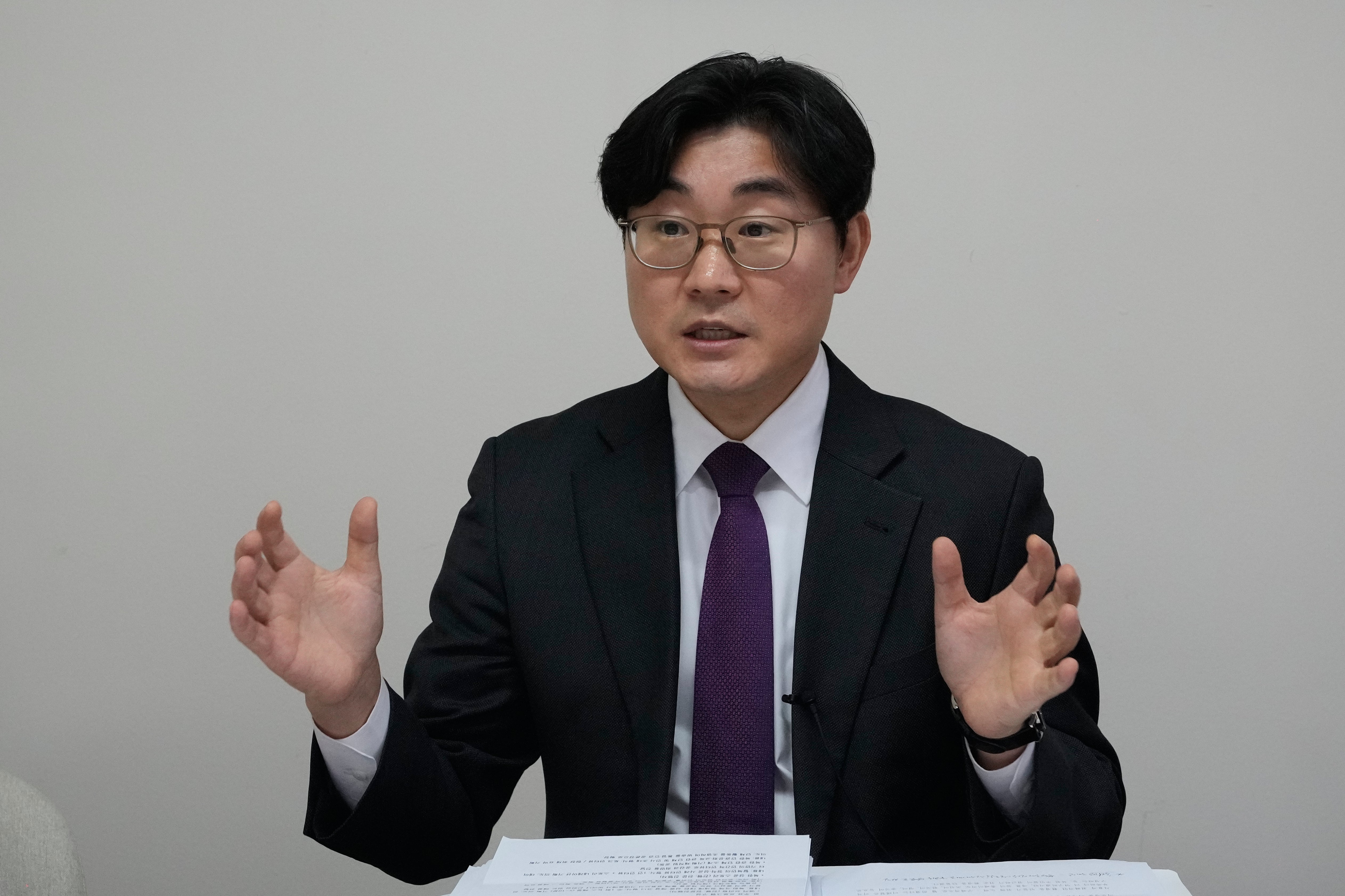 Lee Young-hyeon, head of the Korea Internet Studio, speaks at his office in Seoul, South Korea