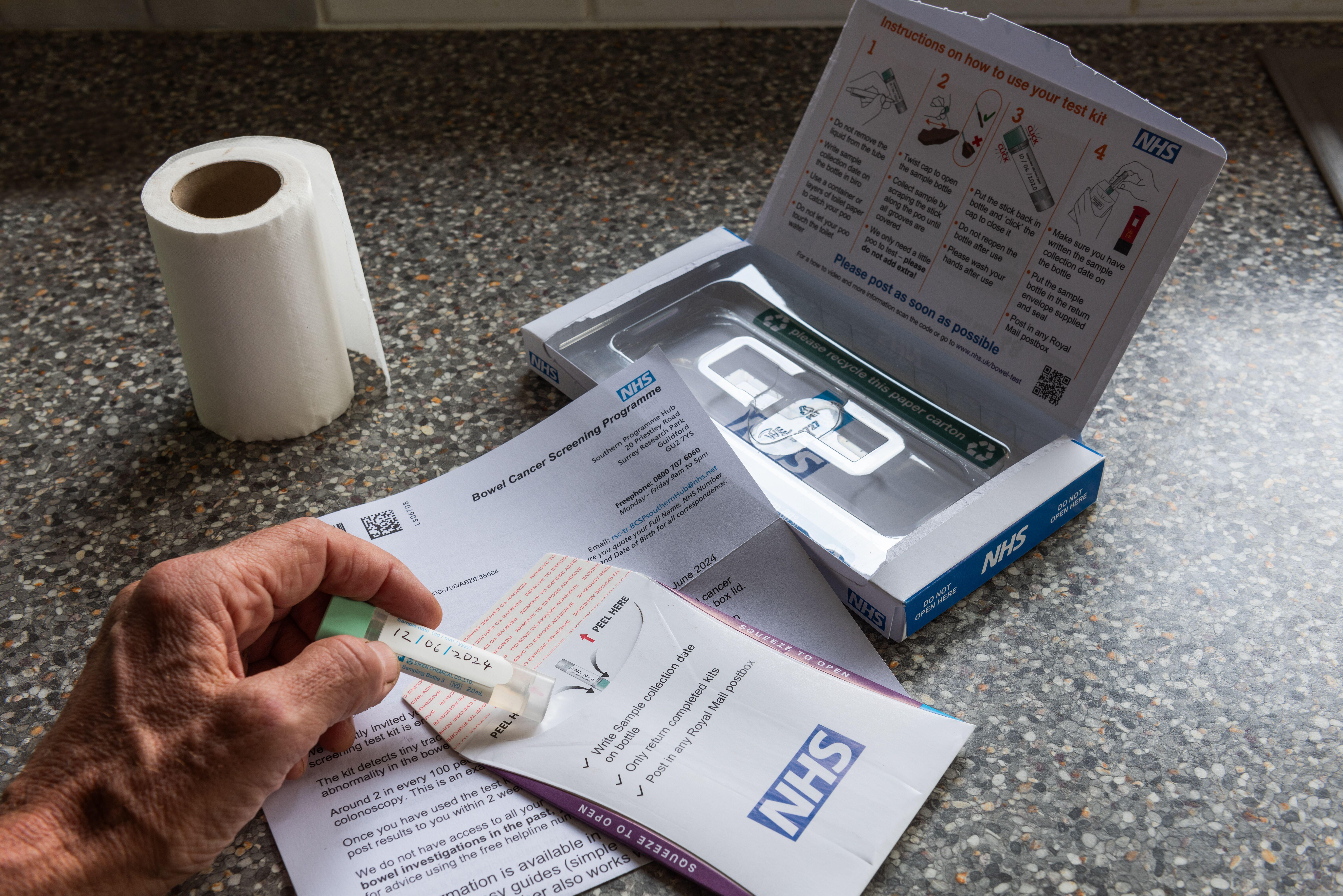 You’ll get a bowel screening home test kit every two years if you’re between the ages of 50 and 74