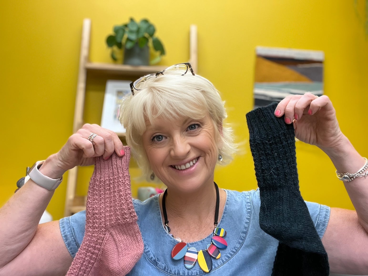 Jane Abraham owns Stitches and Cream, a yarn shop that also offers knitting retreats