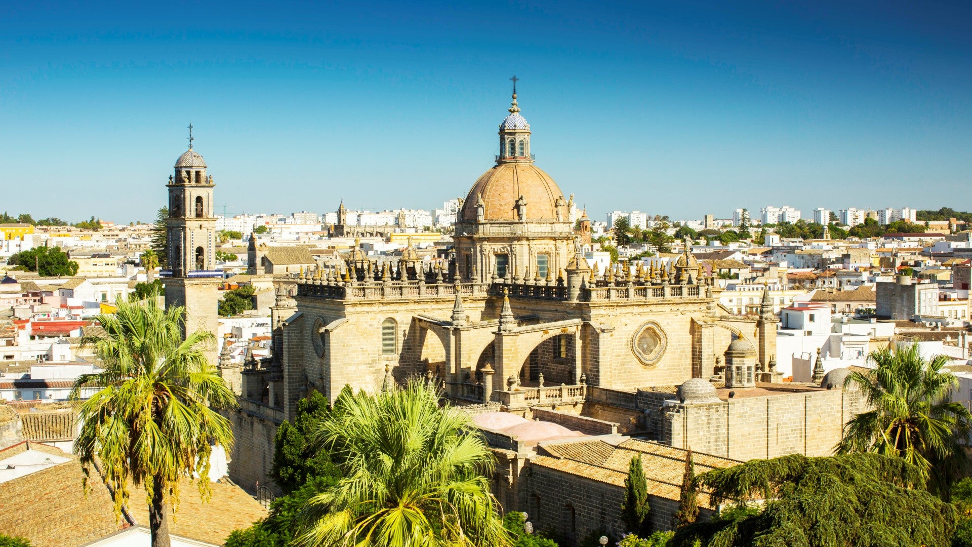 Visit iconic landmarks like Jerez’ Catedral de Jerez